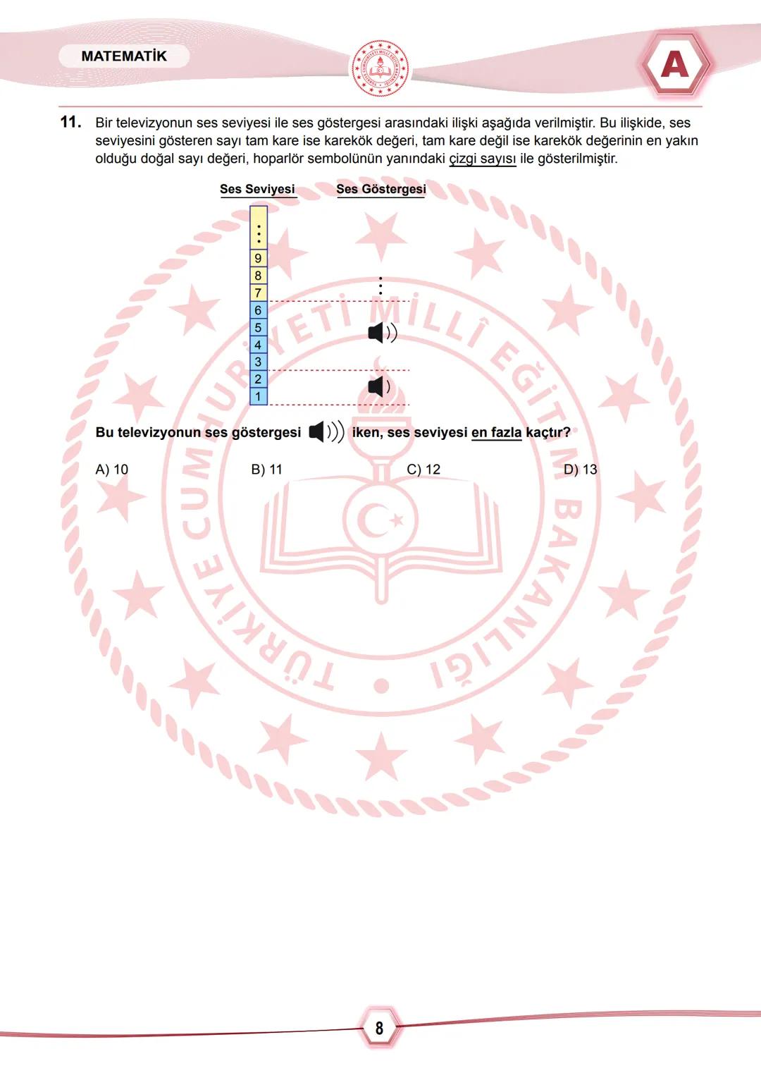 2024 SAYISAL BÖLÜM
*T.C.
MİLLÎ EĞİTİM BAKANLIĞI
ÖLÇME, DEĞERLENDİRME VE SINAV HİZMETLERİ GENEL MÜDÜRLÜĞÜ
SINAVLA ÖĞRENCİ ALACAK ORTAÖĞRETİM