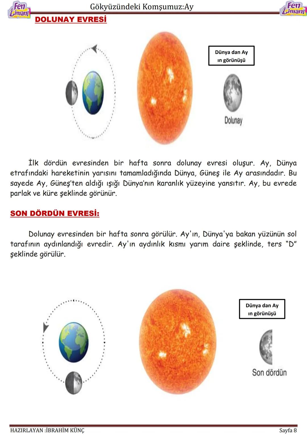 ## Gökyüzündeki Komşumuz:Ay
# GÖKYÜZÜNDEKİ
# KOMŞUMUZ:
# AY
HAZIRLAYAN :İBRAHİM KÜNÇ
Sayfa 1 # Gökyüzündeki Komşumuz:Ay
# AY'IN YAPISI VE