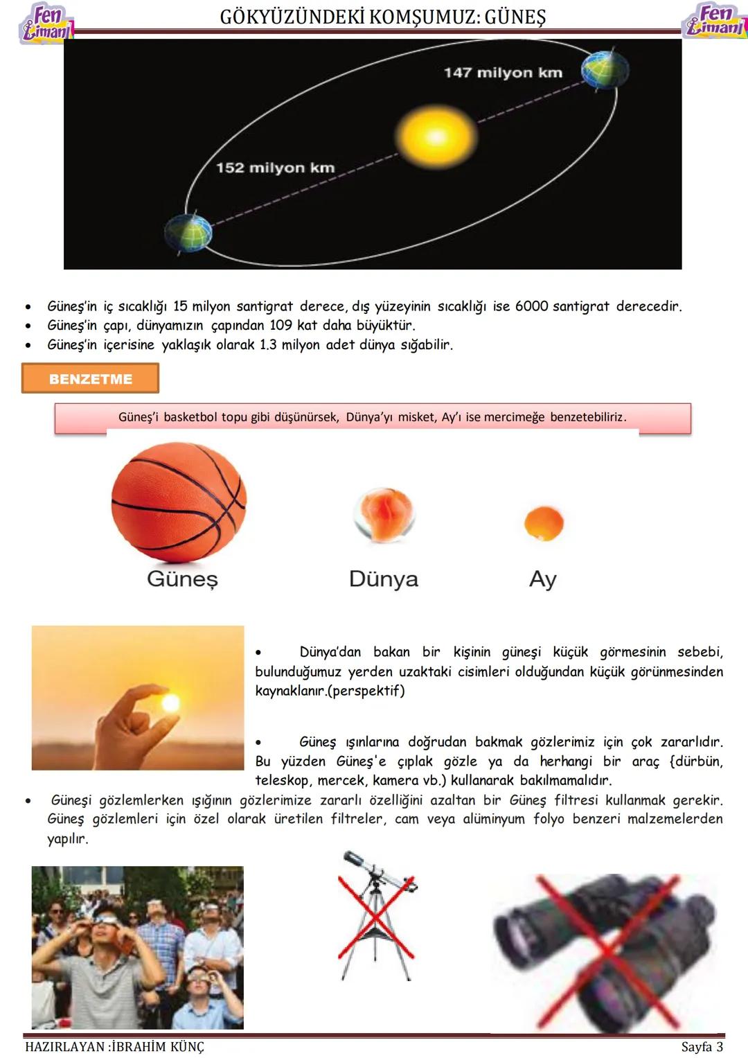 ## Fen
## Limanj
# GÖKYÜZÜNDEKİ KOMŞUMUZ: GÜNEŞ
# GÖKYÜZÜNDEKİ
# KOMŞUMUZ: GÜNEŞ
## Fen
## Limanj
HAZIRLAYAN : İBRAHİM KÜNÇ
Sayfa 1 # GÖKYÜZ