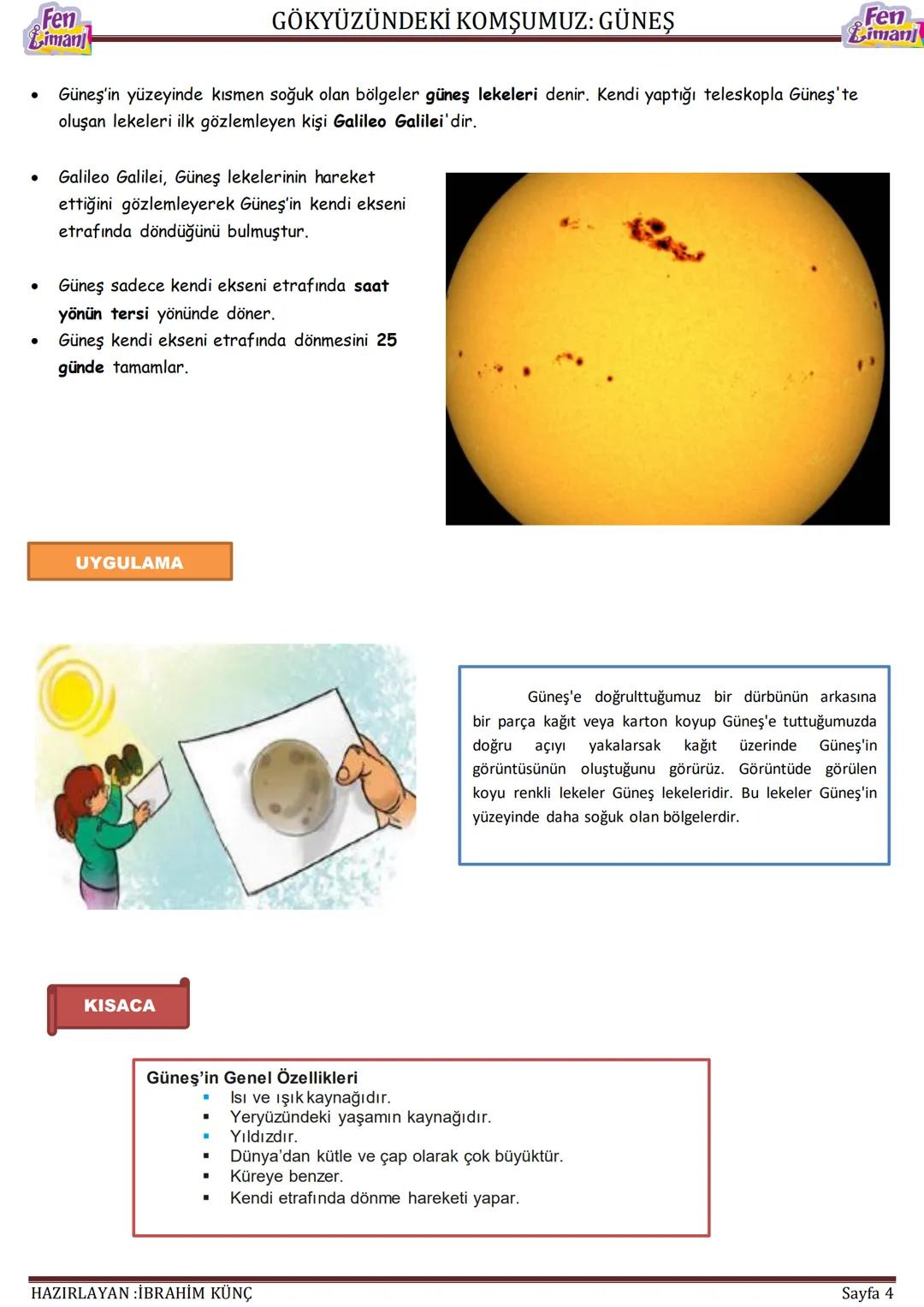 ## Fen
## Limanj
# GÖKYÜZÜNDEKİ KOMŞUMUZ: GÜNEŞ
# GÖKYÜZÜNDEKİ
# KOMŞUMUZ: GÜNEŞ
## Fen
## Limanj
HAZIRLAYAN : İBRAHİM KÜNÇ
Sayfa 1 # GÖKYÜZ
