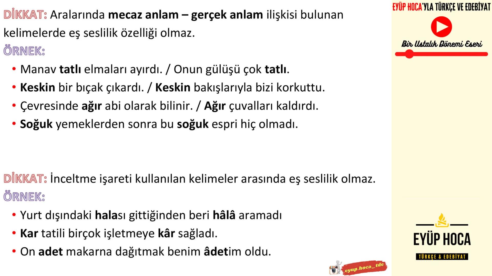 5. SINIF
KONU ANLATIMI
SÖZCÜKTE ANLAM
►EYÜP HOCA'YLA TÜRKÇE VE EDEBİYAT
EYUP.HOCA_TDE
MARK
EYÜP HOCA'YLA TÜRKÇE VE EDEBİYAT
Bir Ustalık Döne