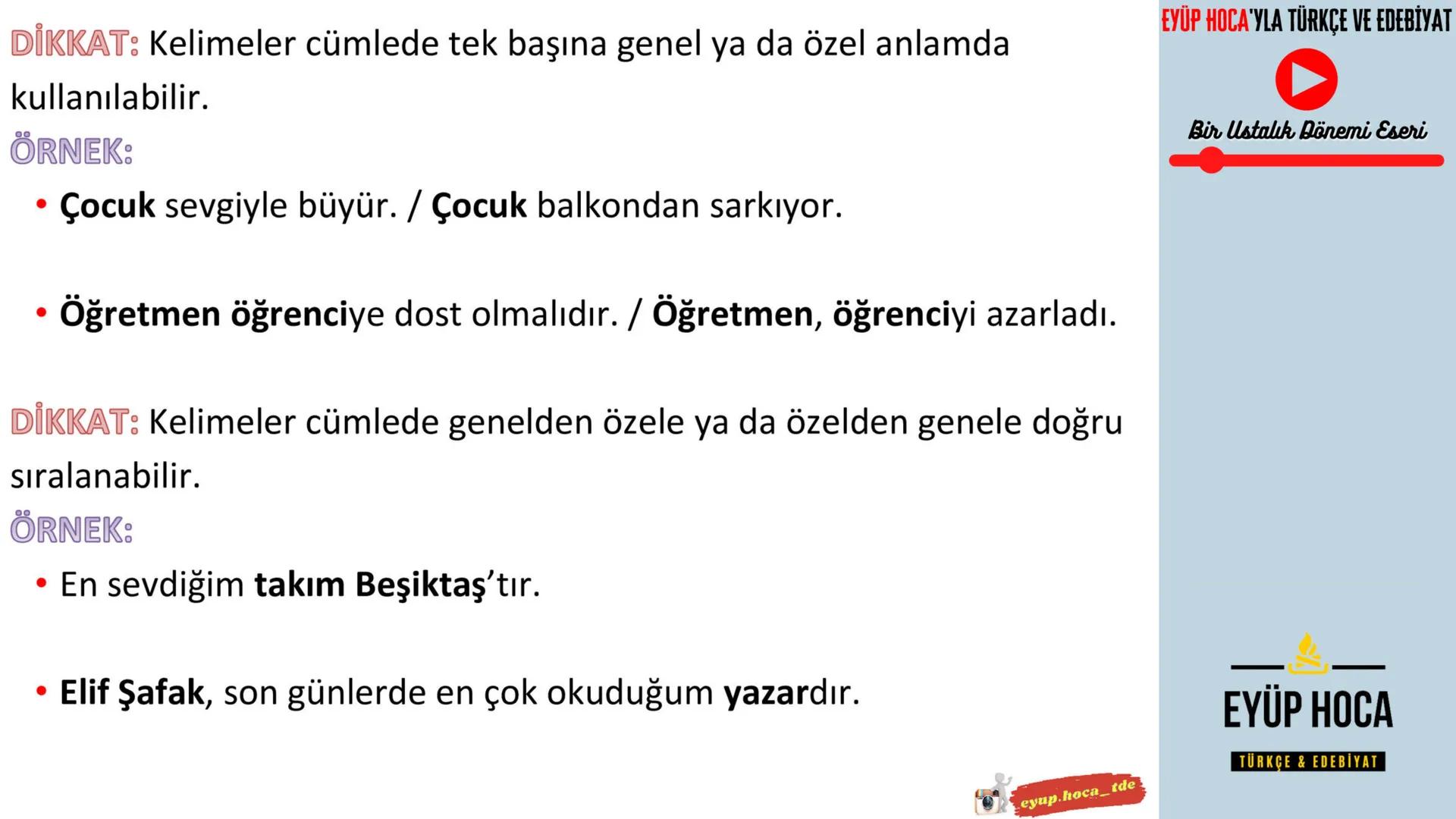 5. SINIF
KONU ANLATIMI
SÖZCÜKTE ANLAM
►EYÜP HOCA'YLA TÜRKÇE VE EDEBİYAT
EYUP.HOCA_TDE
MARK
EYÜP HOCA'YLA TÜRKÇE VE EDEBİYAT
Bir Ustalık Döne
