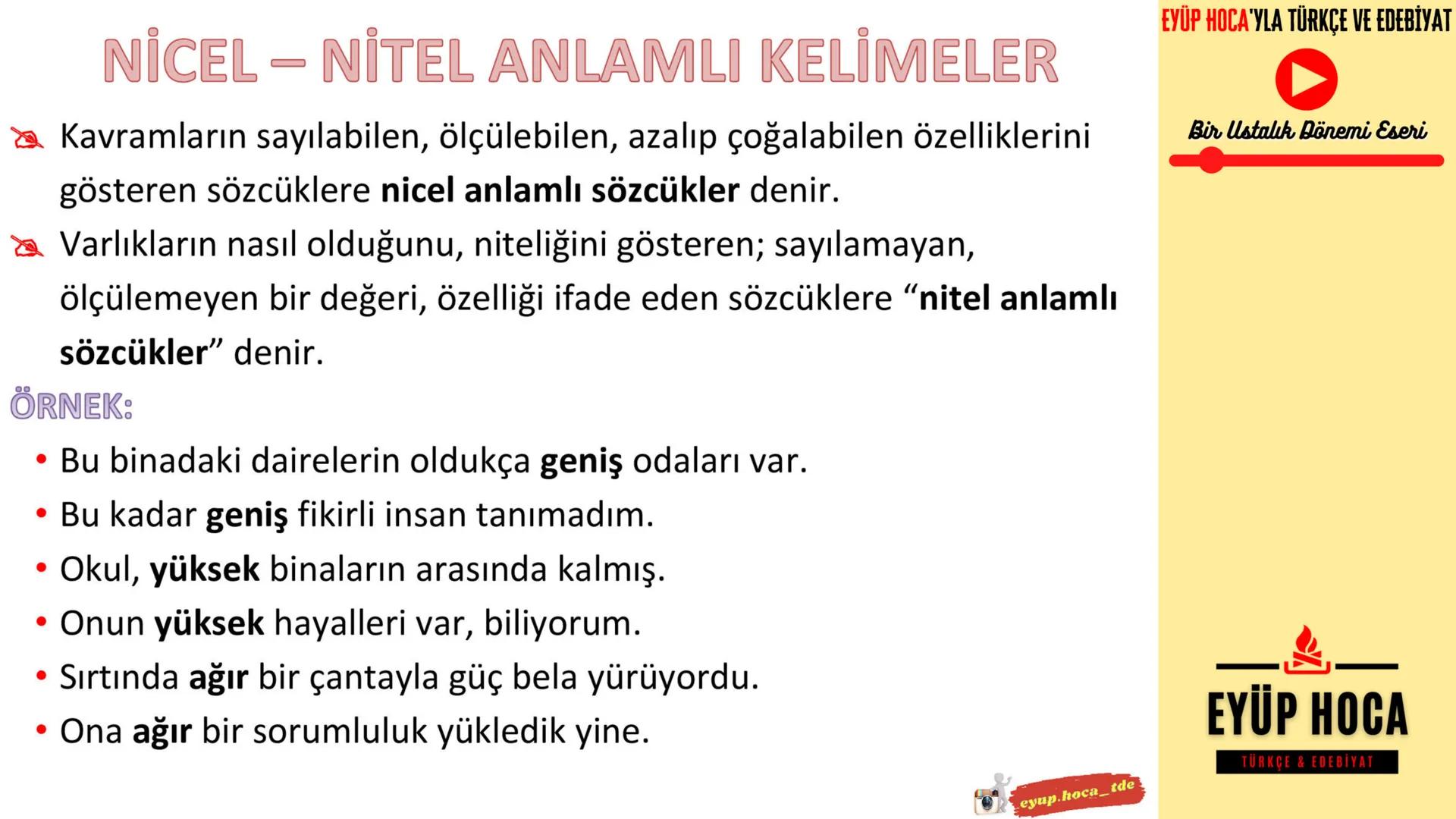5. SINIF
KONU ANLATIMI
SÖZCÜKTE ANLAM
►EYÜP HOCA'YLA TÜRKÇE VE EDEBİYAT
EYUP.HOCA_TDE
MARK
EYÜP HOCA'YLA TÜRKÇE VE EDEBİYAT
Bir Ustalık Döne
