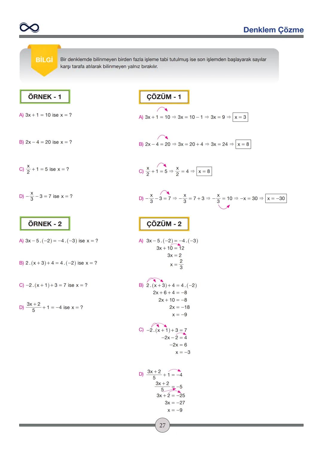 Versiyon: 2
Güncelleme Tarihi:
09.05.2024
TEMEL İŞLEMLER
Toplama - Çıkarma
✓ İşaretleri aynı olan sayılar toplanırken sayılar toplanır ve iş