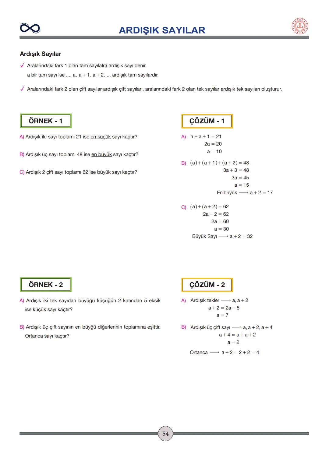 Versiyon: 2
Güncelleme Tarihi:
09.05.2024
TEMEL İŞLEMLER
Toplama - Çıkarma
✓ İşaretleri aynı olan sayılar toplanırken sayılar toplanır ve iş