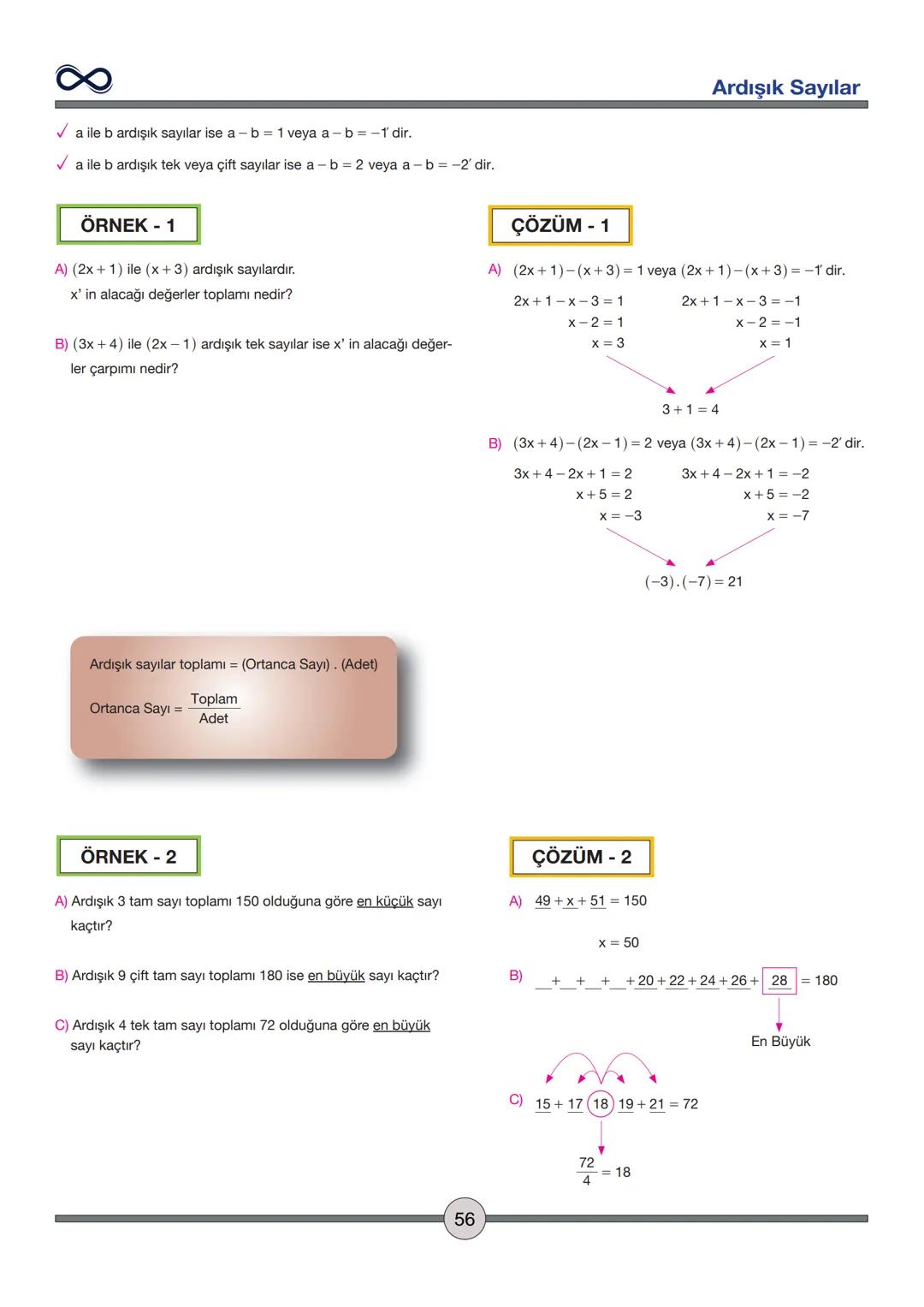 Versiyon: 2
Güncelleme Tarihi:
09.05.2024
TEMEL İŞLEMLER
Toplama - Çıkarma
✓ İşaretleri aynı olan sayılar toplanırken sayılar toplanır ve iş