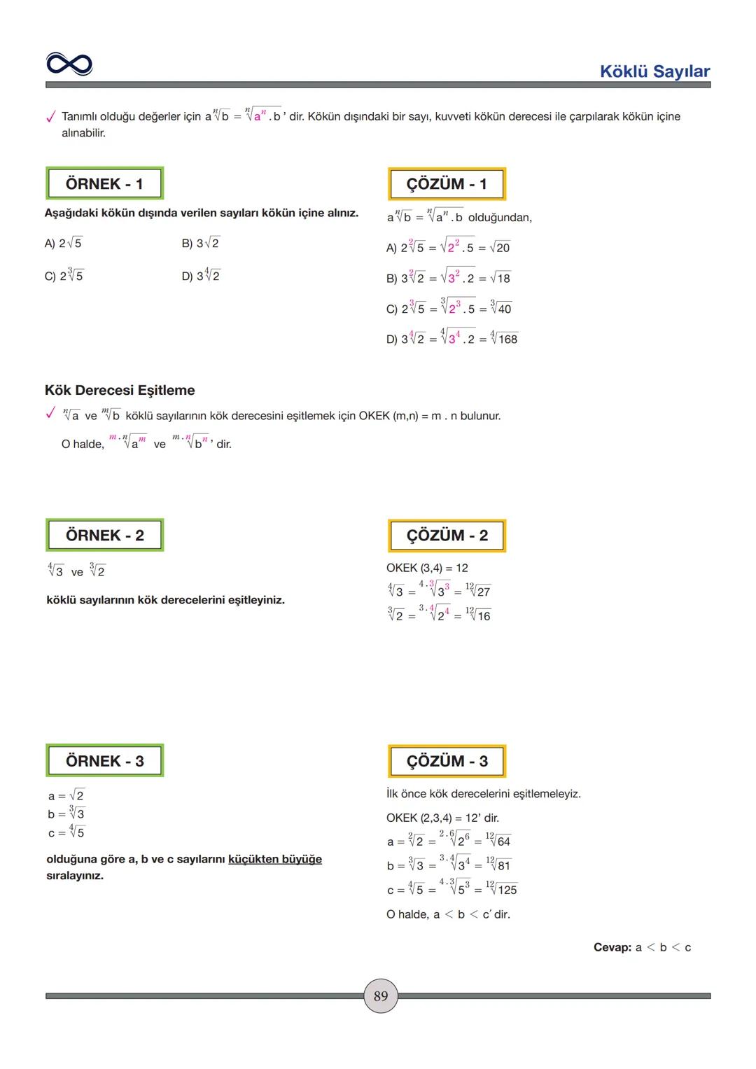 Versiyon: 2
Güncelleme Tarihi:
09.05.2024
TEMEL İŞLEMLER
Toplama - Çıkarma
✓ İşaretleri aynı olan sayılar toplanırken sayılar toplanır ve iş