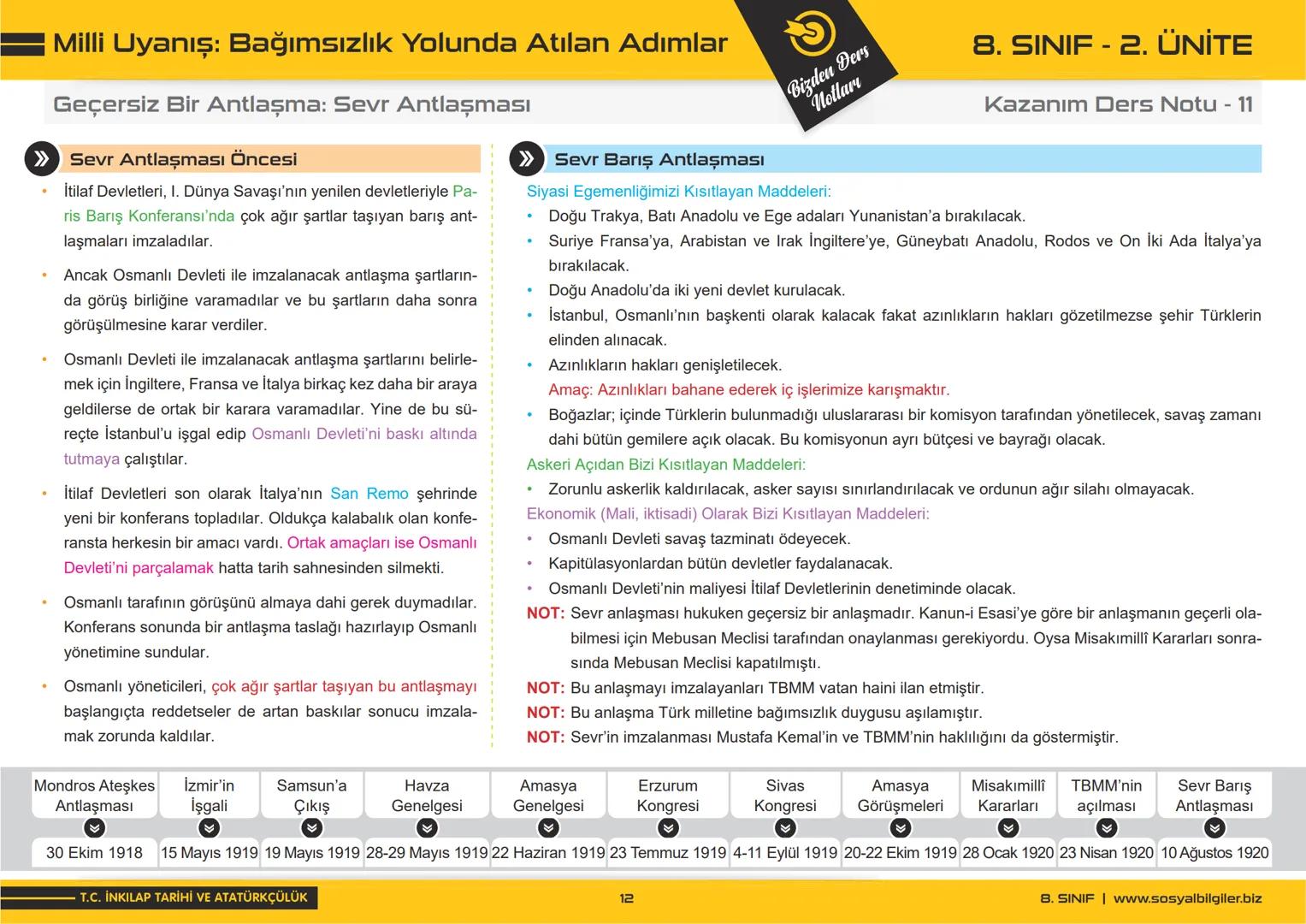 8.SINIF
1, 2, 3, 4, 5 ve
6.ÜNİTE
DERS NOTLARI
sosyalbilgiler.biz
Şeyhmus Yüce ## 8.SINIF
## I.ÜNİTE
# DERS NOTLARI Bir Kahraman Doğuyor
Uyan