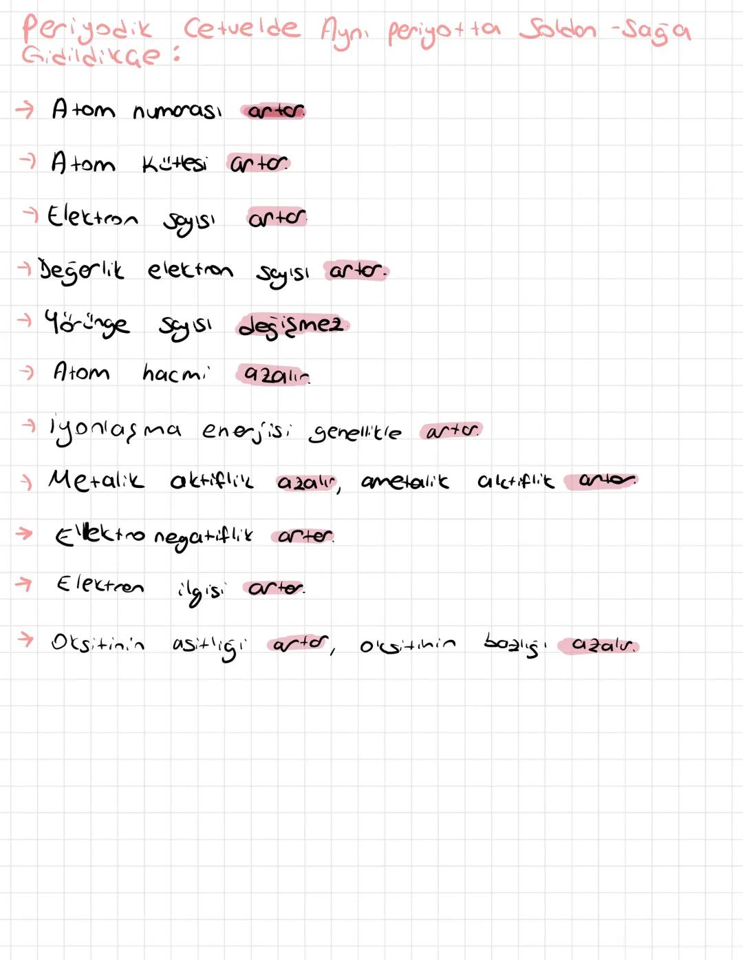 3-1 Metalik - Ametalik Özellik
Aktiflik
Metal Aktiflik
→ Bir elementin
elektron verebilme kabiliyeti.
Ametalik Aktiflik
→Bir elementin elek