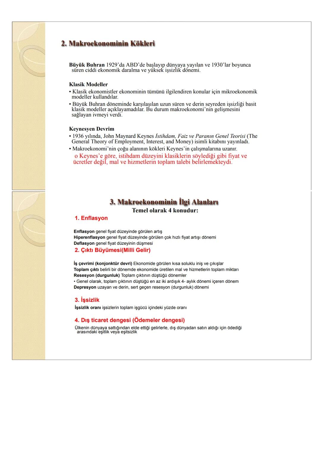 --- OCR Start ---
P
MAKROEKONOMİYE GİRİŞ
1. Giriş
Mikroekonomi Tek tek endüstrilerin işleyişini ve karar-alma birimlerinin
bireysel davranış