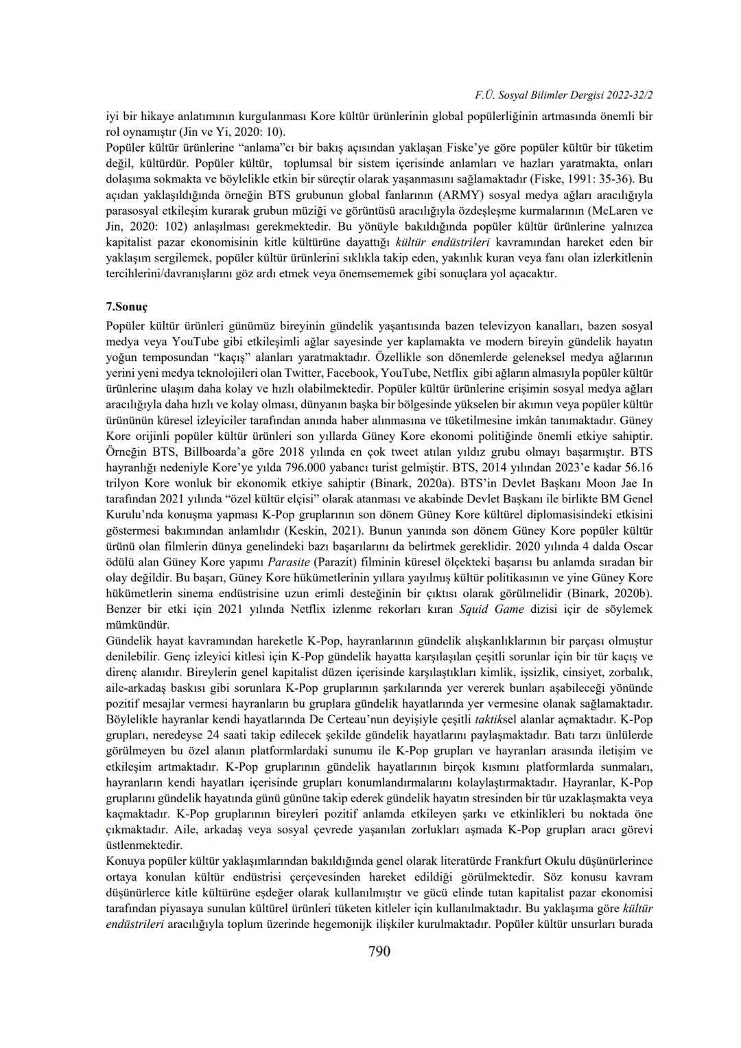 ## SOSYAL BİLİMLER DERGİSİ
## Journal of Social Sciences
p-ISSN:1300-9702 e-ISSN: 2149-3243
## FIRAT ÜNİVERSİTESİ
## GÜNDELİK HAYAT VE POPÜL