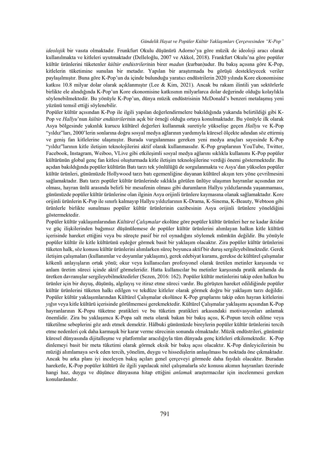 ## SOSYAL BİLİMLER DERGİSİ
## Journal of Social Sciences
p-ISSN:1300-9702 e-ISSN: 2149-3243
## FIRAT ÜNİVERSİTESİ
## GÜNDELİK HAYAT VE POPÜL