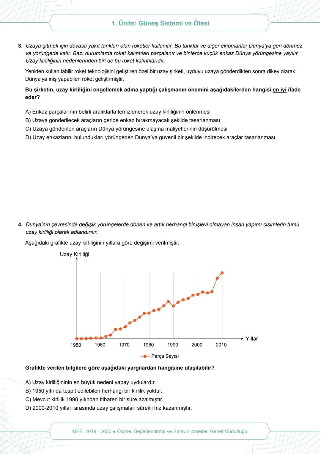 # 2019-2020 EĞİTİM ÖĞRETİM YILI
# TAHTAN TÜRK ORTAOKULU
# FEN BİLİMLERİ DERSİ 7. SINIF ÖĞRENCİ ÇALIŞMA KİTAPÇIĞI
## 1.ÜNİTE
Güneş Sistem