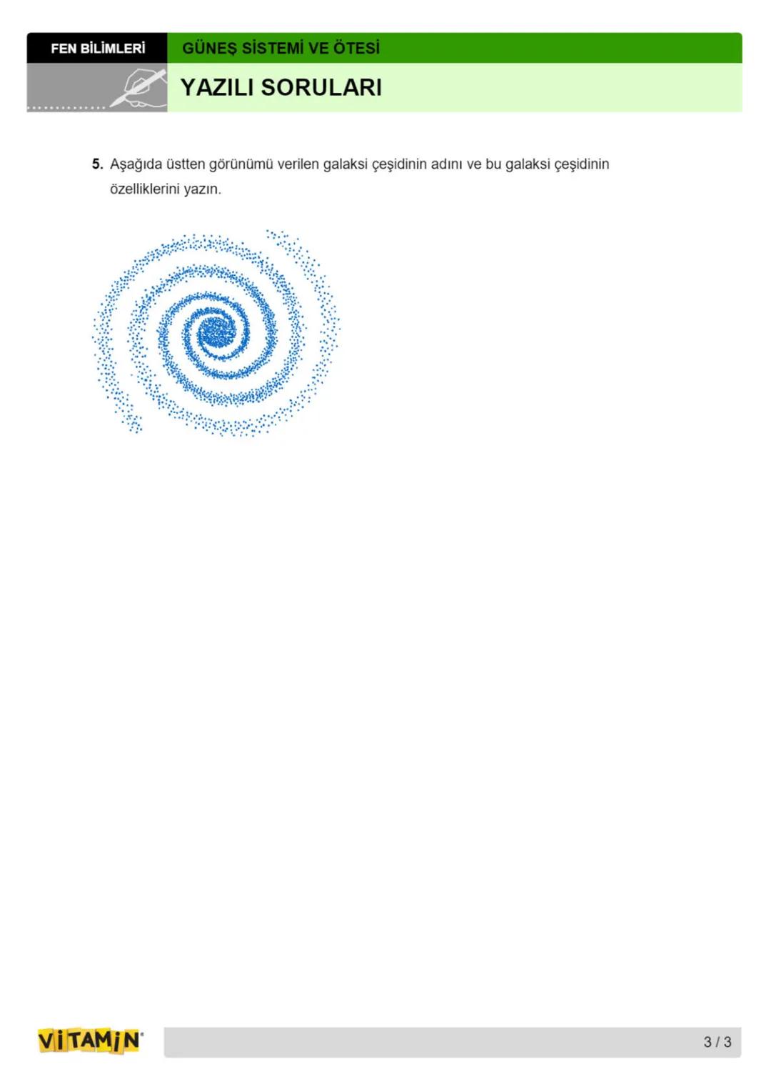 # 2019-2020 EĞİTİM ÖĞRETİM YILI
# TAHTAN TÜRK ORTAOKULU
# FEN BİLİMLERİ DERSİ 7. SINIF ÖĞRENCİ ÇALIŞMA KİTAPÇIĞI
## 1.ÜNİTE
Güneş Sistem