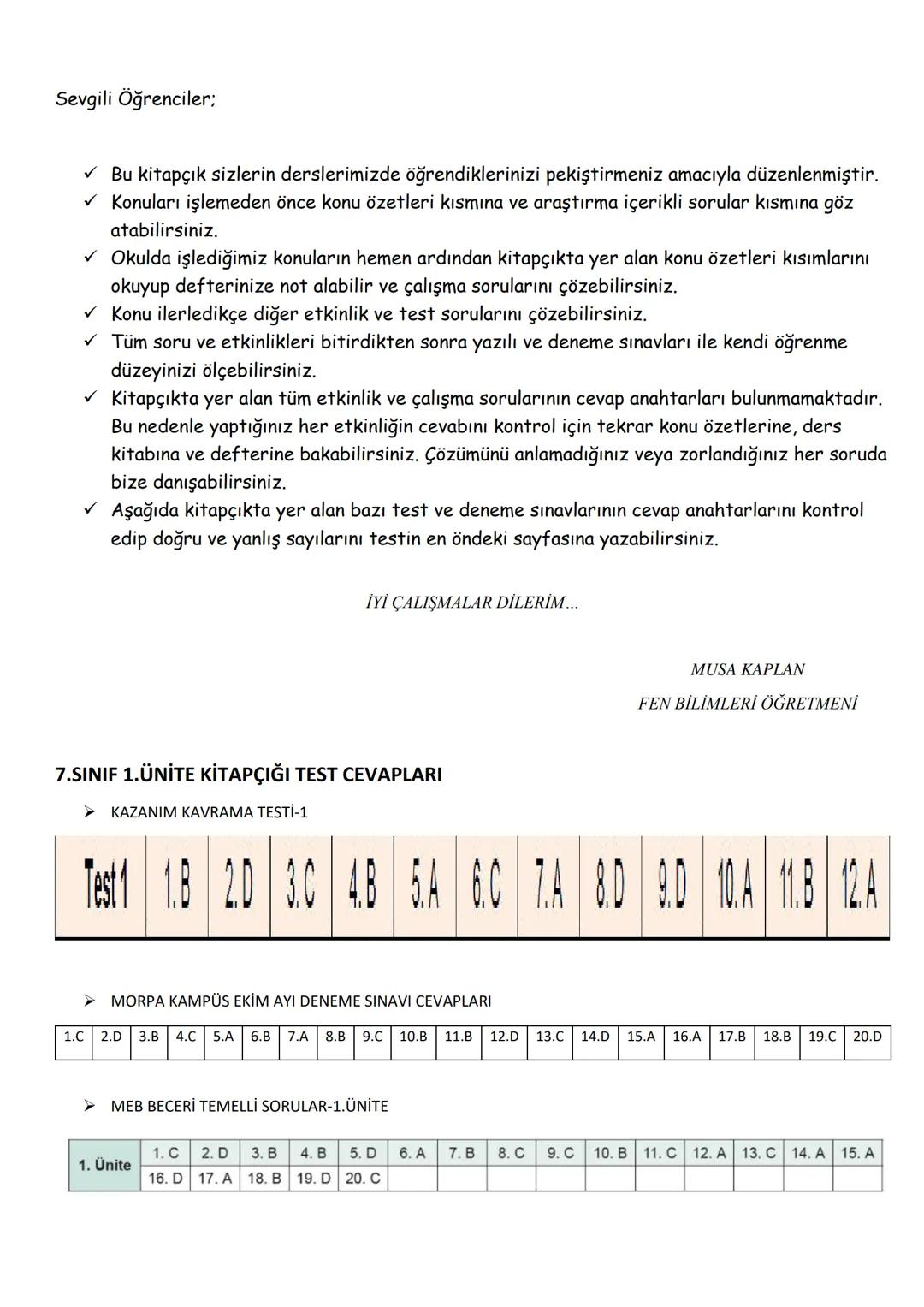 # 2019-2020 EĞİTİM ÖĞRETİM YILI
# TAHTAN TÜRK ORTAOKULU
# FEN BİLİMLERİ DERSİ 7. SINIF ÖĞRENCİ ÇALIŞMA KİTAPÇIĞI
## 1.ÜNİTE
Güneş Sistem