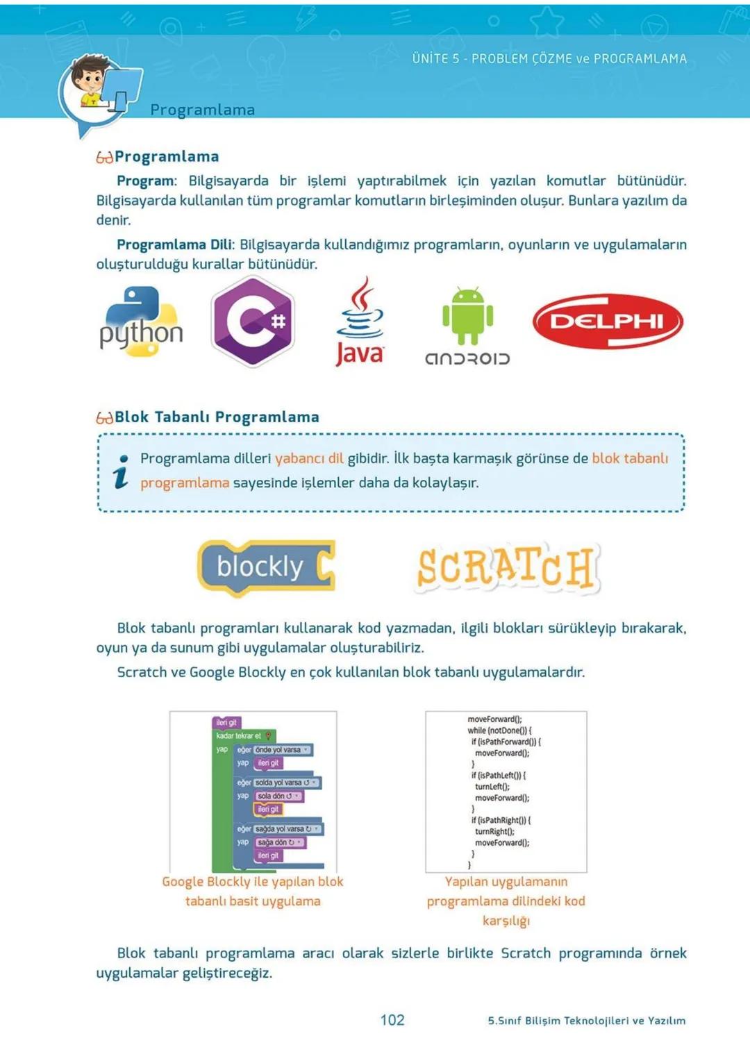 Blockly
eba
SCRATCH
AKILLI DEFTER
BİLİŞİM TEKNOLOJİLERİ
ve YAZILIM DERSİ
İletişim, Araştırma
ve İş Birliği
Etik ve Güvenlik
Bilişim
Teknoloj