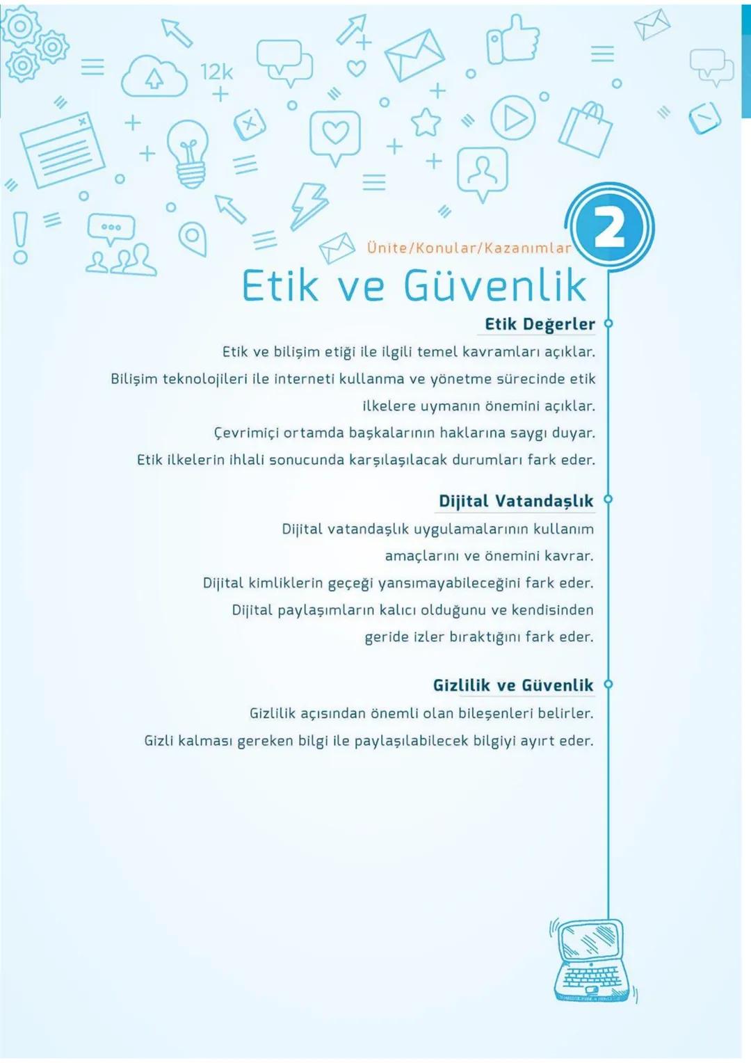 Blockly
eba
SCRATCH
AKILLI DEFTER
BİLİŞİM TEKNOLOJİLERİ
ve YAZILIM DERSİ
İletişim, Araştırma
ve İş Birliği
Etik ve Güvenlik
Bilişim
Teknoloj