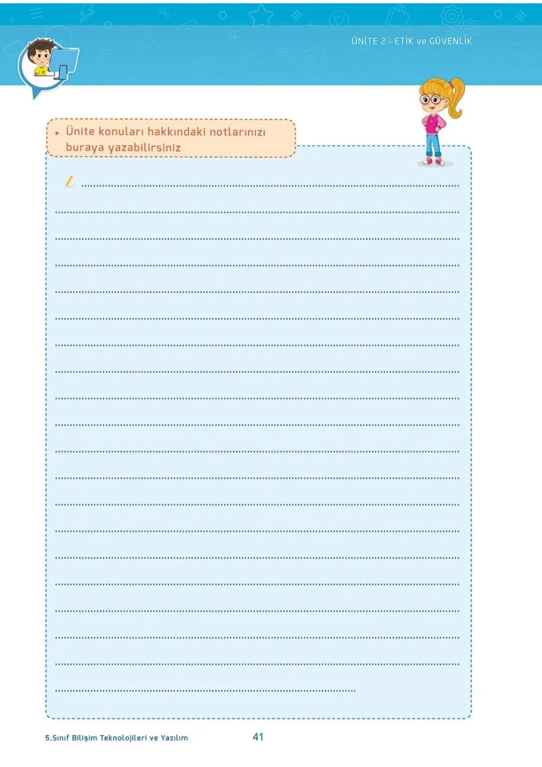 Blockly
eba
SCRATCH
AKILLI DEFTER
BİLİŞİM TEKNOLOJİLERİ
ve YAZILIM DERSİ
İletişim, Araştırma
ve İş Birliği
Etik ve Güvenlik
Bilişim
Teknoloj