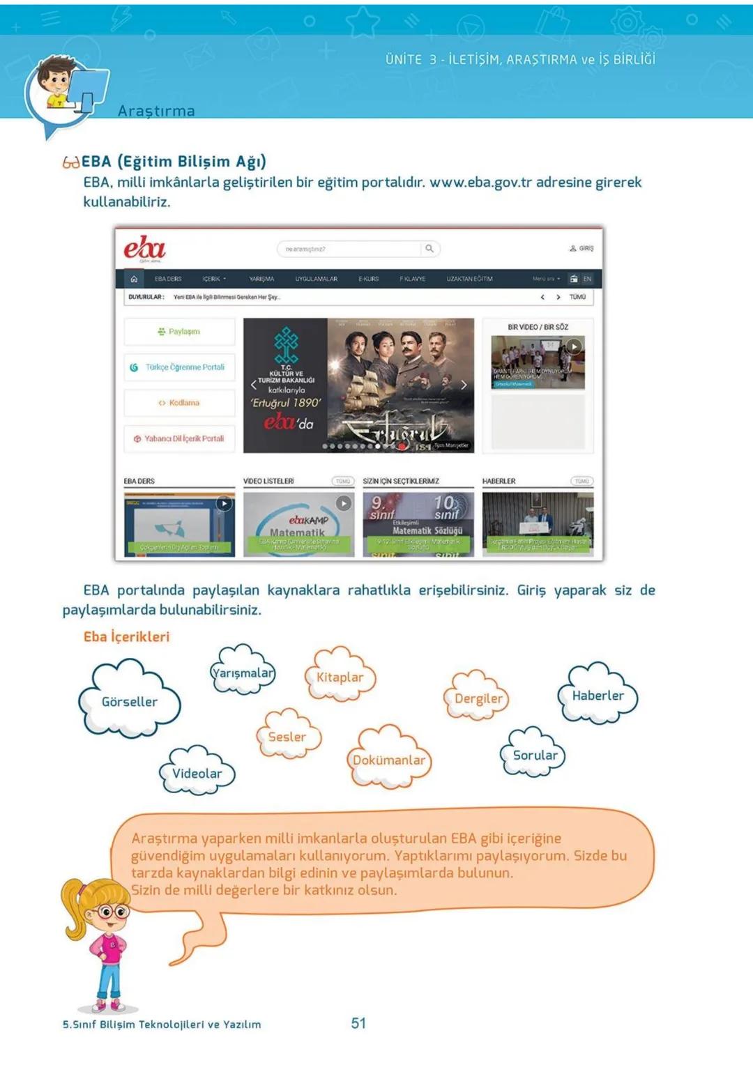 Blockly
eba
SCRATCH
AKILLI DEFTER
BİLİŞİM TEKNOLOJİLERİ
ve YAZILIM DERSİ
İletişim, Araştırma
ve İş Birliği
Etik ve Güvenlik
Bilişim
Teknoloj