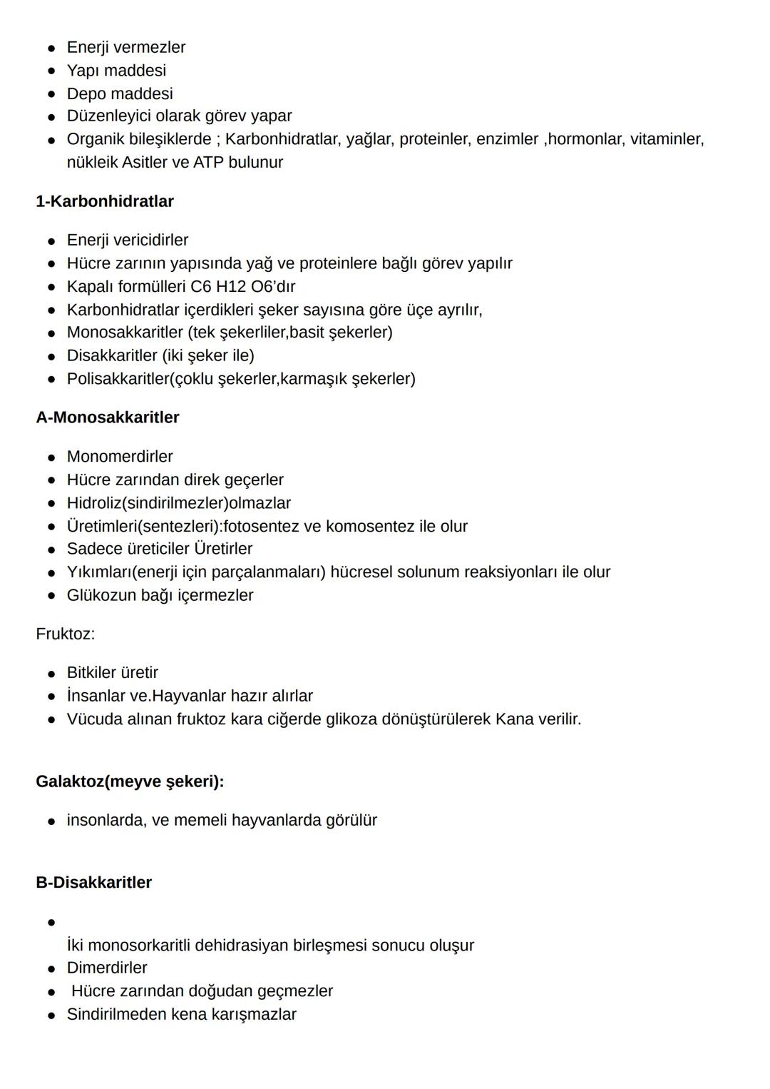 BİYOLOJİ DERS NOTU
İnorganik bileşikler:
• Su, mineraller, tuzlar ve asit-bazlar inorganik moleküllerdir
enerji vermezler
1-Su
moleküllerin