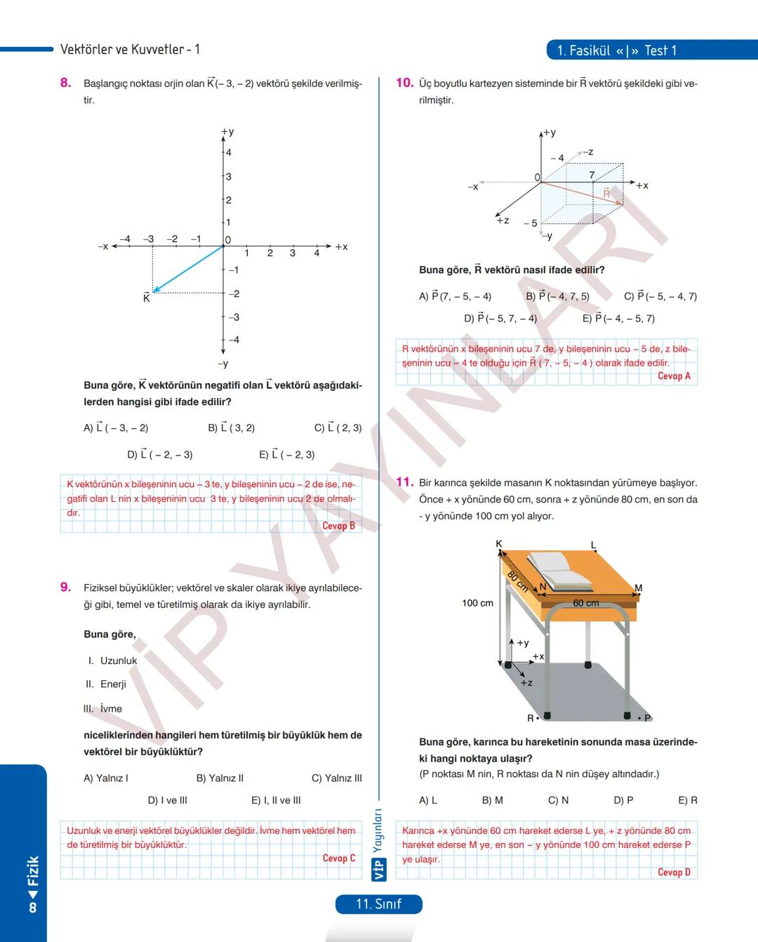 38
FASİKÜL
11.
SINIF
FİZİK
ANLATIM FASİKÜLÜ
Vip
YAYINLARI
Kavrama Testleri
Etkinlikler
Tarama Testleri
Çözümlü Örnek
Sorular
Maddeleştirilmi