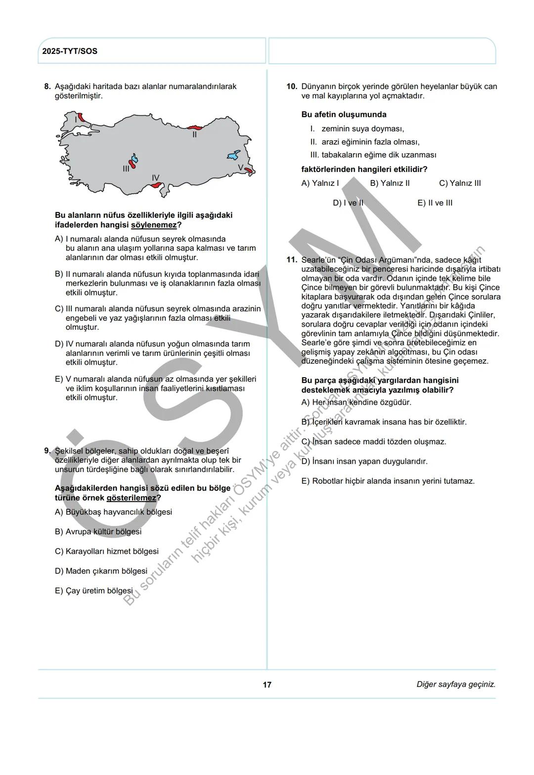 ÖSYM
T.C. Ölçme, Seçme ve Yerleştirme Merkezi
YÜKSEKÖĞRETİM KURUMLARI SINAVI
TEMEL YETERLİLİK TESTİ
(2025-TYT)
21 HAZİRAN 2025 CUMARTESİ
Bu