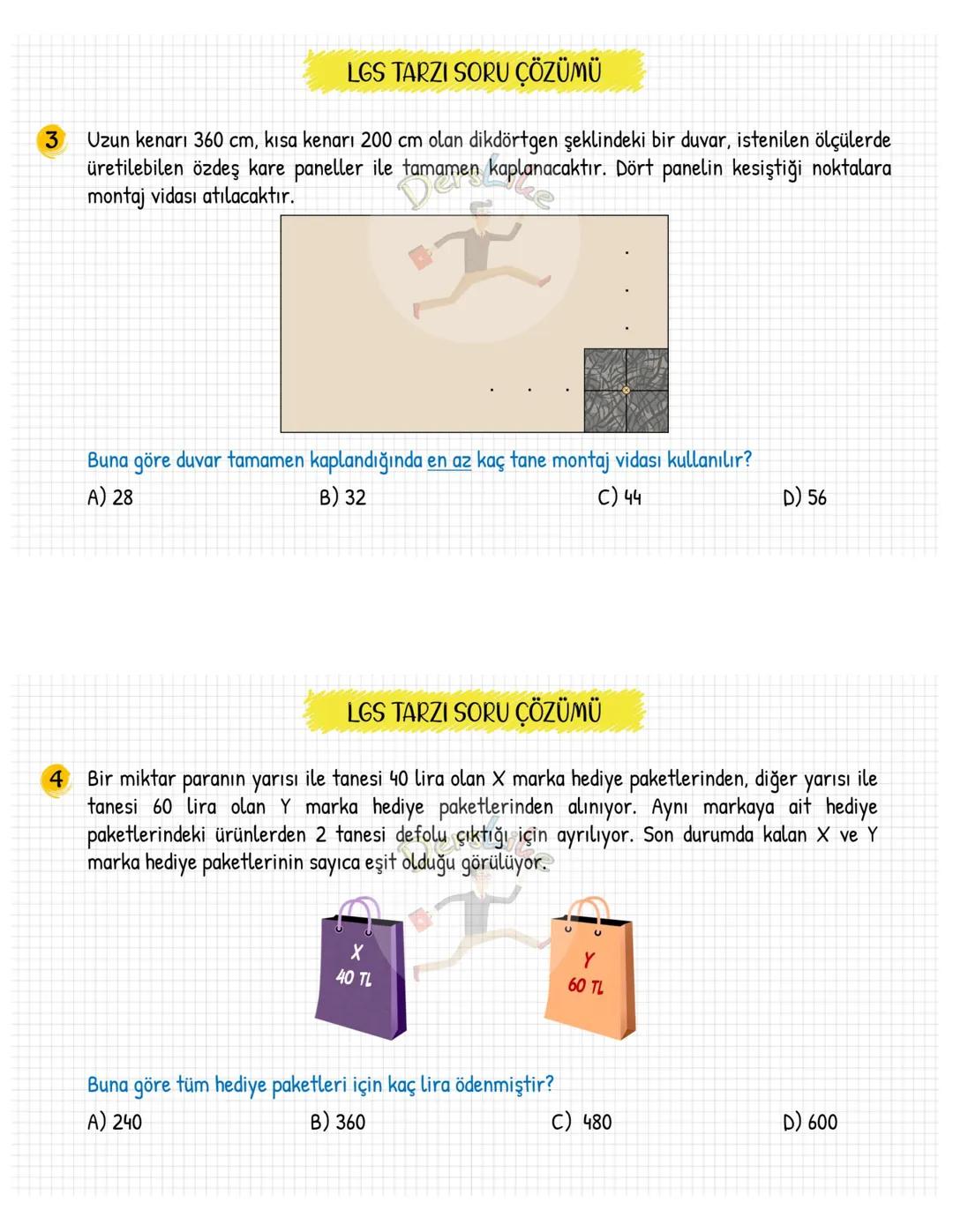 LGS TARZI SORU ÇÖZÜMÜ
Bilgi: Bir çemberin çevre uzunluğu 2. π.r formülü ile bulunur. (r: çemberin yarıçapı)
Bisikletin tekerleklerinin yarıç