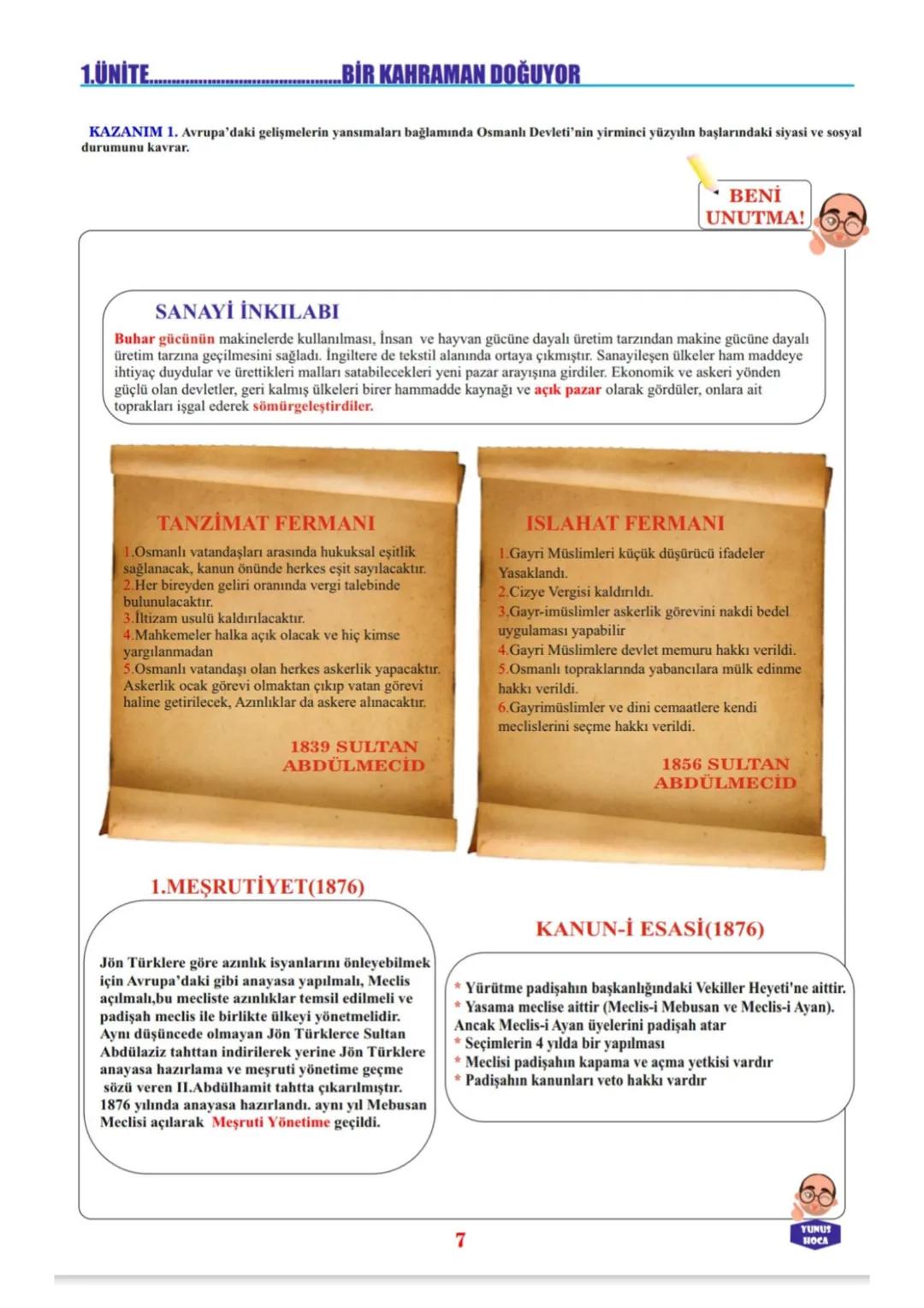 1.ÜNİTE....
..BİR KAHRAMAN DOĞUYOR
KAZANIM 4. Mustafa Kemal'in askerlik hayatı ile ilgili olayları ve olguları onun kişilik özellikleri ile