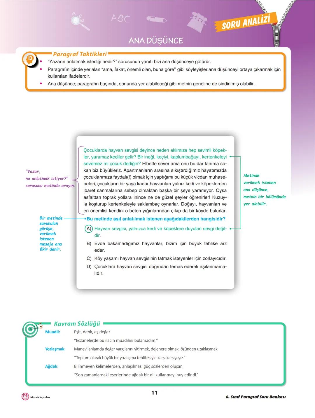 # 6. SINIF
# PARAGRAF
Soru Bankası
MOZAİK MOBİL UYGULAMA İÇİN KAREKODU OKUTUNUZ.
VİDEO ÇÖZÜM İÇİN KAREKODU OKUTUNUZ.
BİLHAN UĞURLU HAR