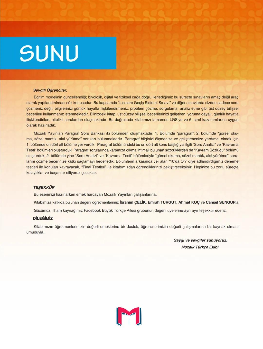 # 6. SINIF
# PARAGRAF
Soru Bankası
MOZAİK MOBİL UYGULAMA İÇİN KAREKODU OKUTUNUZ.
VİDEO ÇÖZÜM İÇİN KAREKODU OKUTUNUZ.
BİLHAN UĞURLU HAR