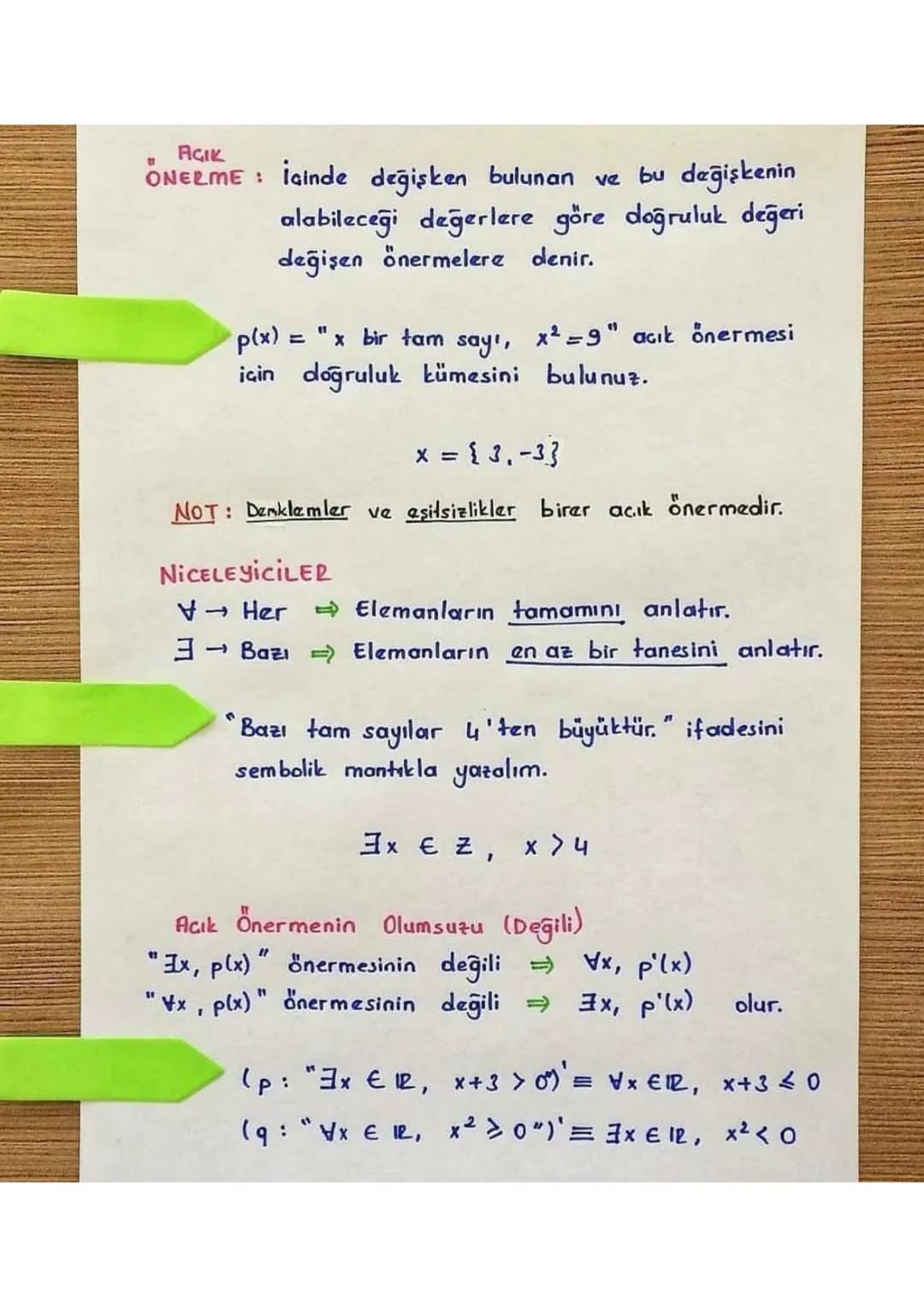 İSPAT TEKNİKLERİ
Tanım: Bir kavramın niteliklerini eksiksiz olarak belirtmeye
denir.
Aksiyom: Doğruluğu ispatsız olarak kabul edilen önerme-