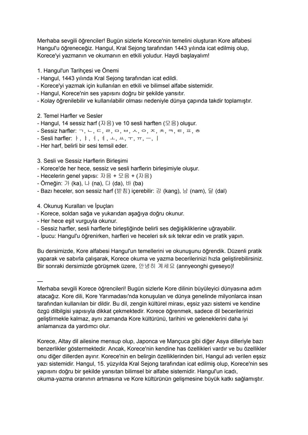 Korece Genel Tanıtım🇰🇷