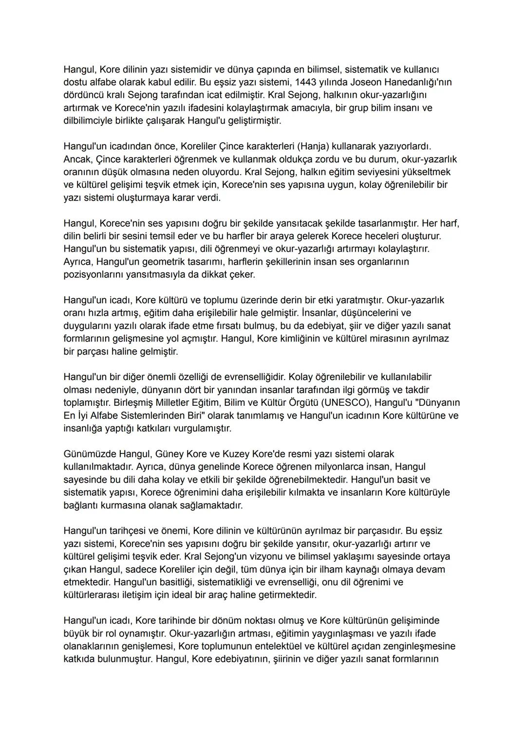 Merhaba sevgili öğrenciler! Bugün sizlerle Korece'nin temelini oluşturan Kore alfabesi
Hangul'u öğreneceğiz. Hangul, Kral Sejong tarafından