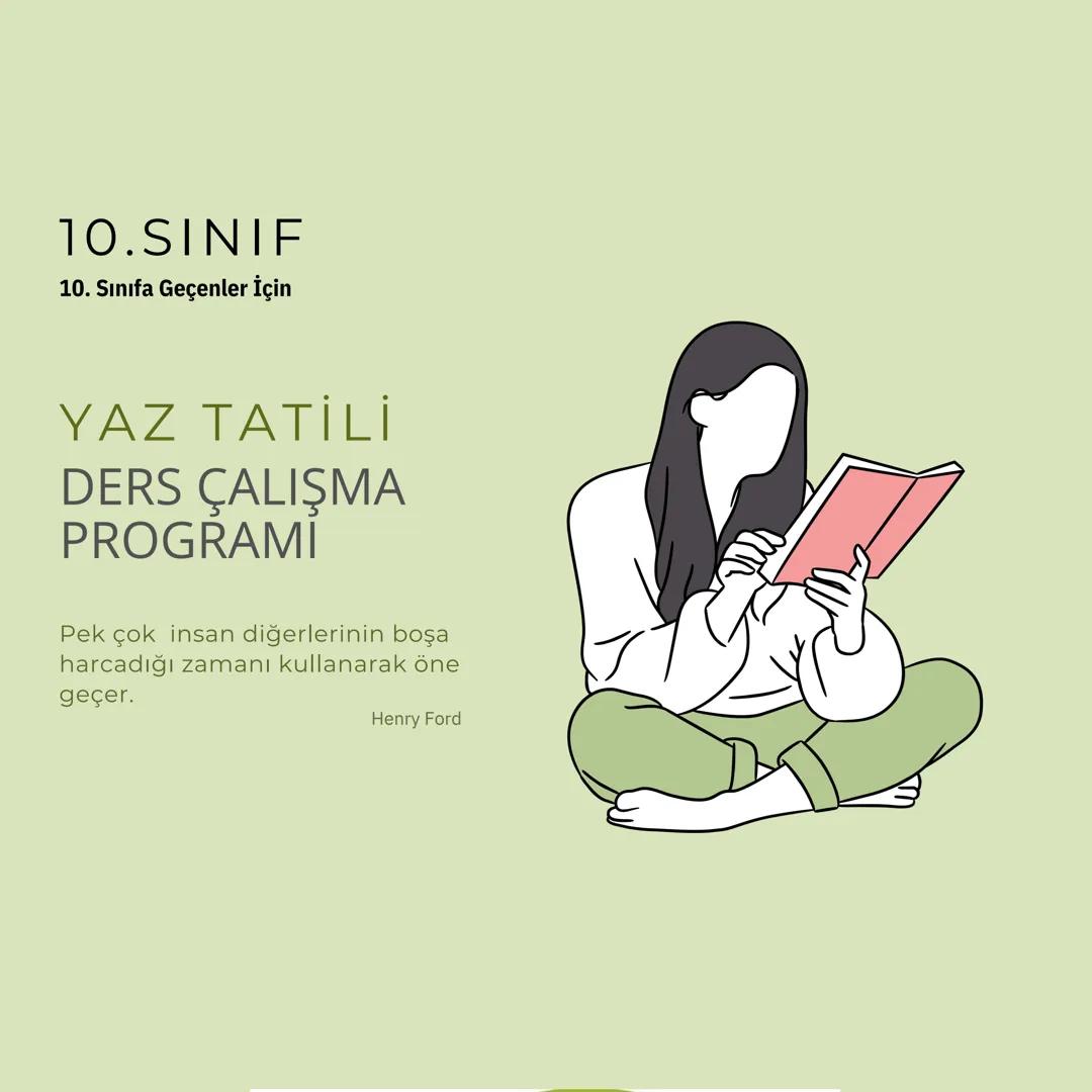 10. Sınıfa geçecekler için notlar:)