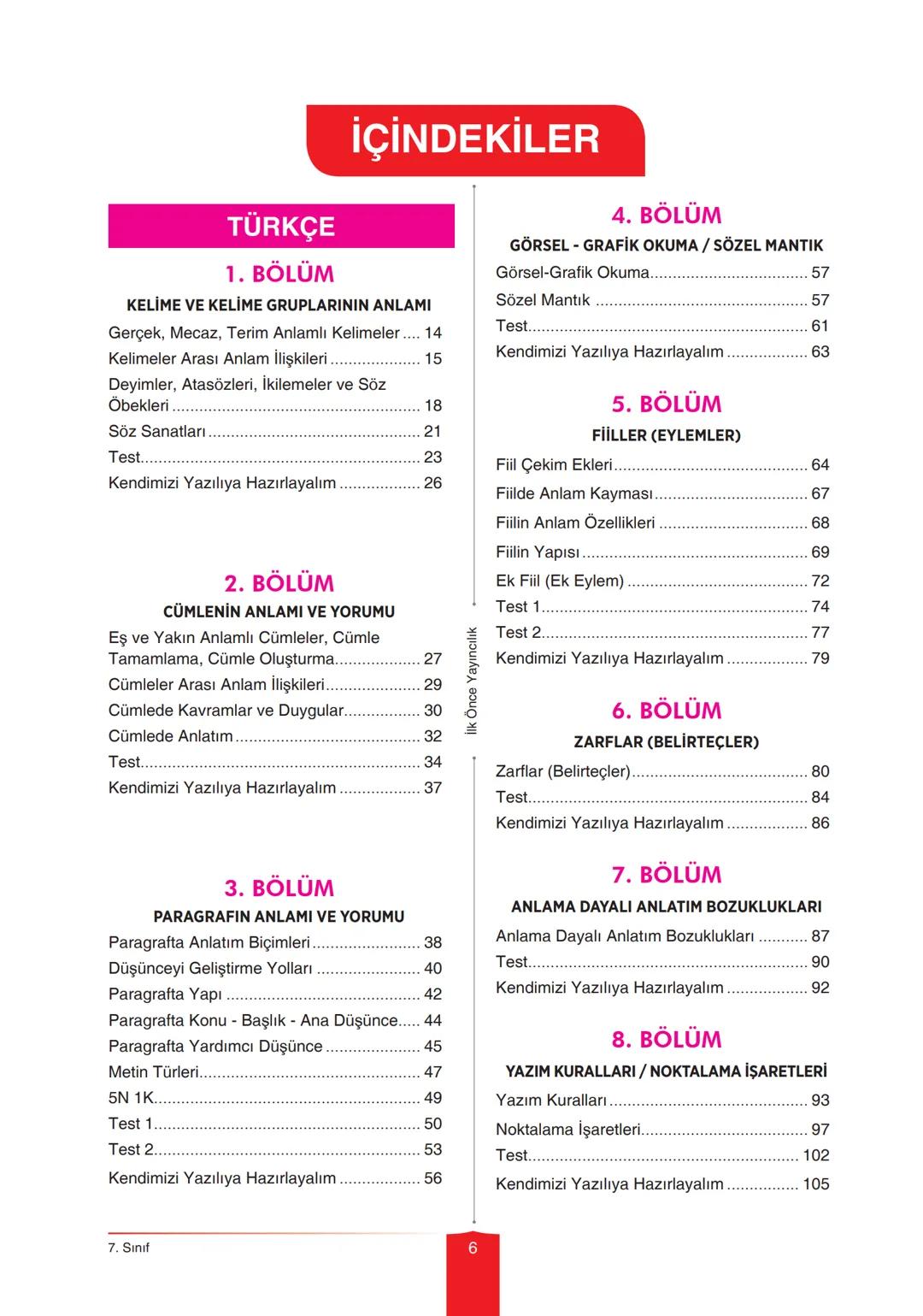 OKULA YARDIMCI - BURSLULUK SINAVLARINA HAZIRLIK
TÜM DERSLER
KONU ANLATIMI
"YENİ NESİL SORULARLA ZENGİNLEŞTİRİLMİŞTİR"
Konu anlatımı
bölümler
