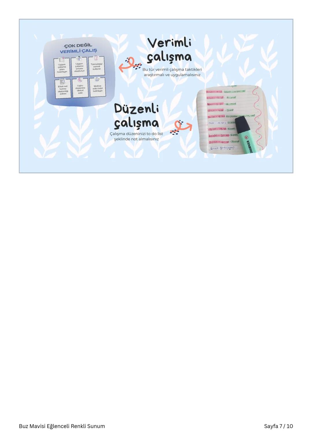 # Sınav Nasıl Çalışmalıyız?
Buz Mavisi Eğlenceli Renkli Sunum Sayfa 1/10