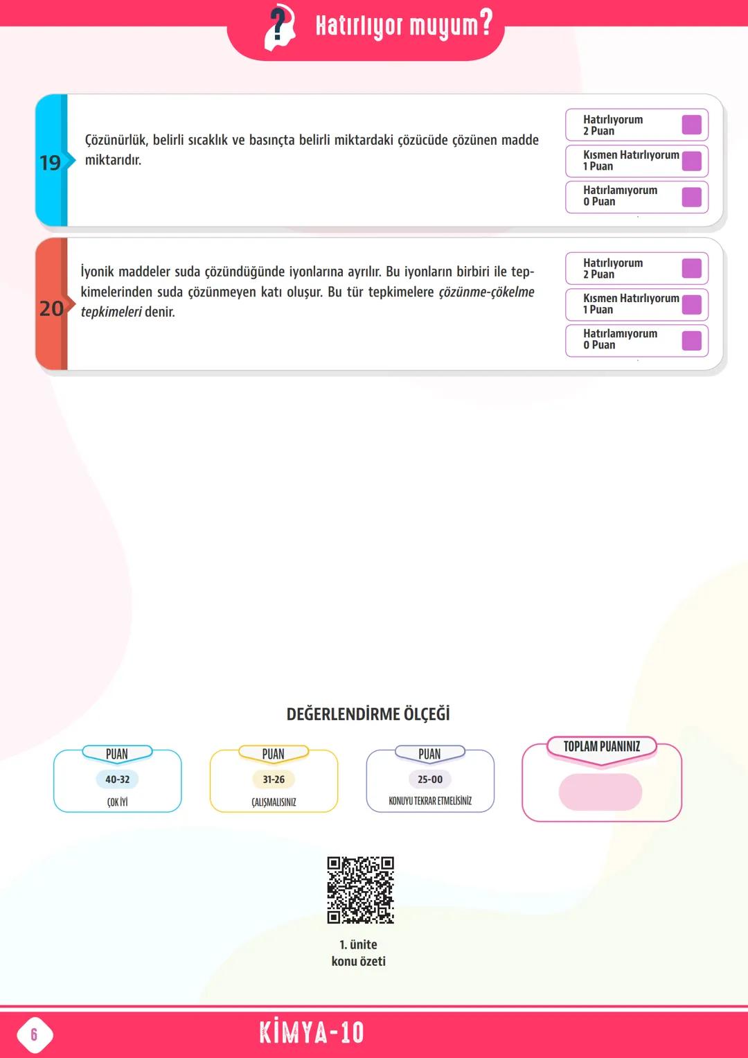 *
****
**
**
T.C. MİLLİ EĞİTİM BAKANLIĞI
ORTAÖĞRETİM GENEL MÜDÜRLÜĞÜ
ÇALIŞMA
DEFTERİ
KİMYA 10
KİMYANIN TEMEL KANUNLARI VE KİMYASAL HESAPLAMA