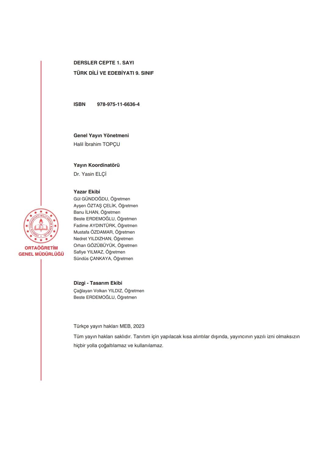 ORTAÖĞRETİM
GENEL MÜDÜRLÜĞÜ
DERSLER
CEPTE
1. SAYI
Konu Özeti
Ders Anlatımı
Sorular
口口
TÜRK DİLİ VE EDEBİYATI 9
ÜNİTE GİRİŞ
KONU
- Edebiyat K