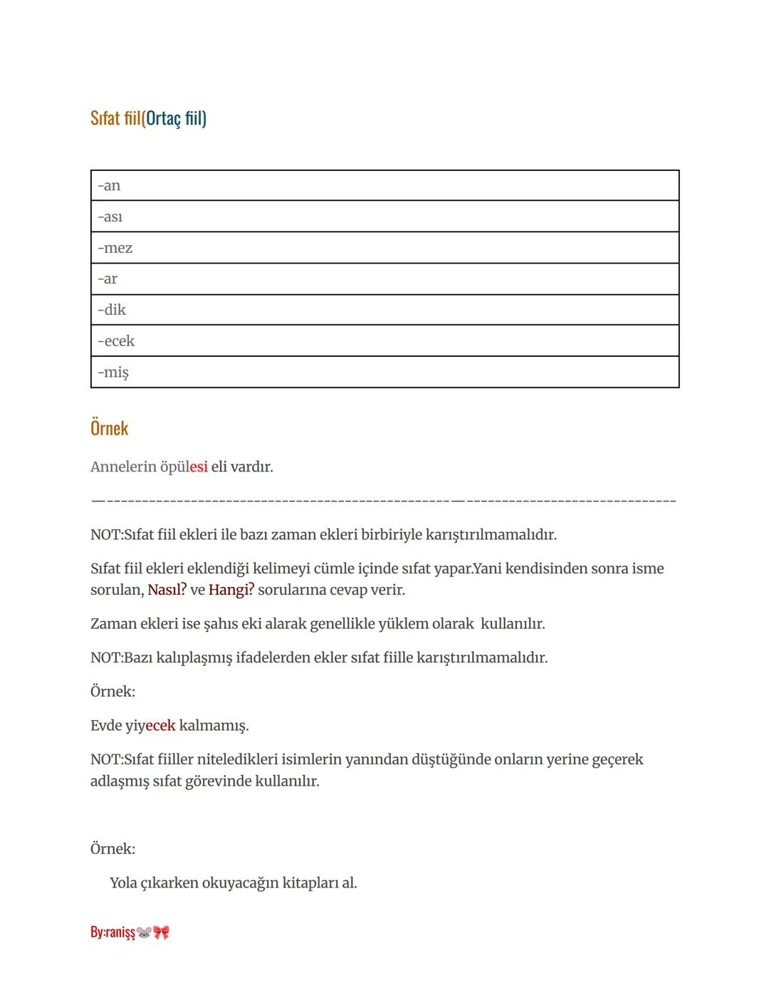 # 8.SINIF TÜRKÇE (FİİLİMSİLER)
BY:ranişş 💕🎀
Filimsiler
03.08.2025
8. SINIF TÜRKÇE Fiilimsi ne demek?
Kökü fiil olan sözcüklere onu "isim