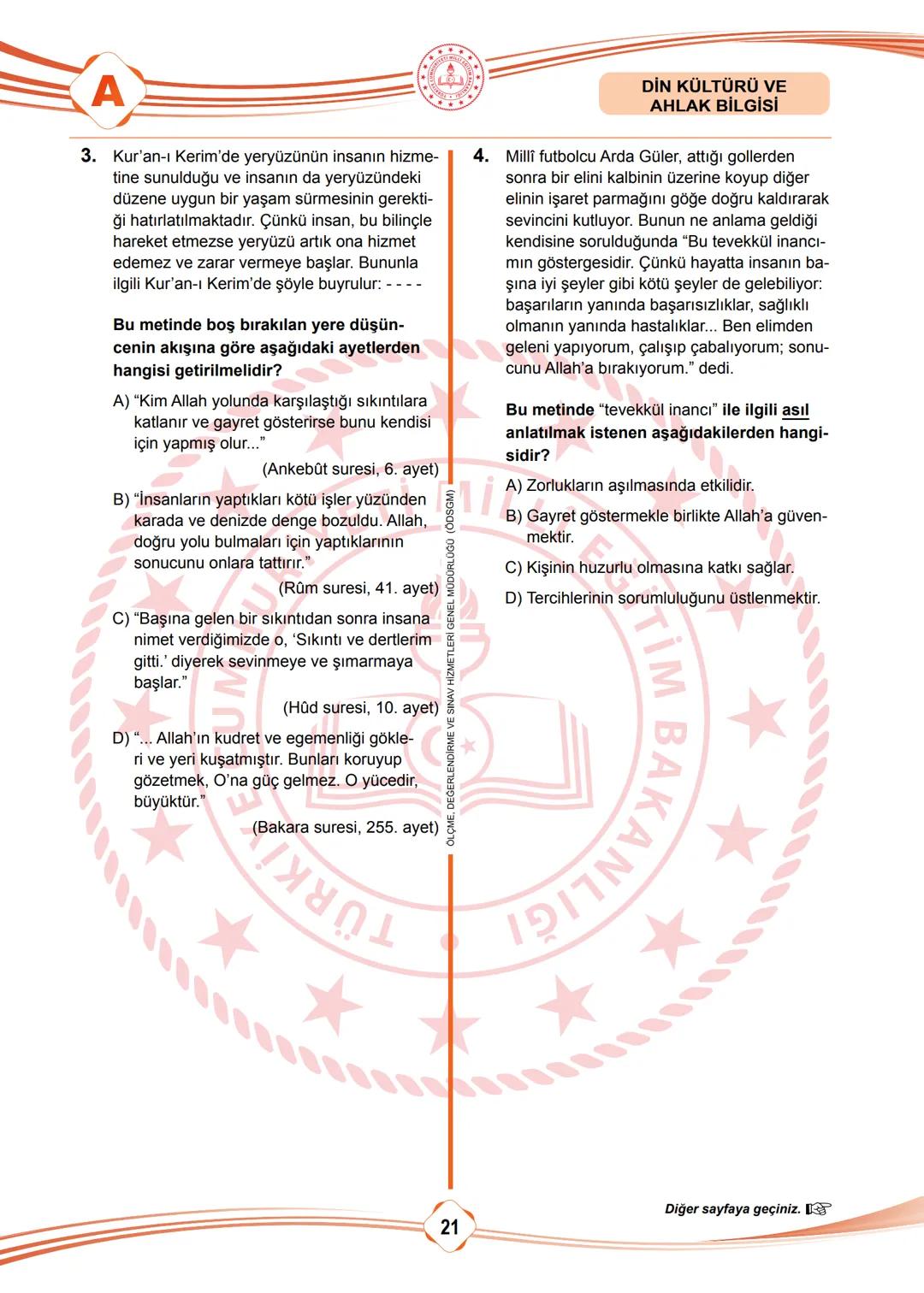 2025 SÖZEL BÖLÜM
T.C.
MİLLÎ EĞİTİM BAKANLIĞI
ÖLÇME, DEĞERLENDİRME VE SINAV HİZMETLERİ GENEL MÜDÜRLÜĞÜ
SINAVLA ÖĞRENCİ ALACAK ORTAÖĞRETİM
KUR