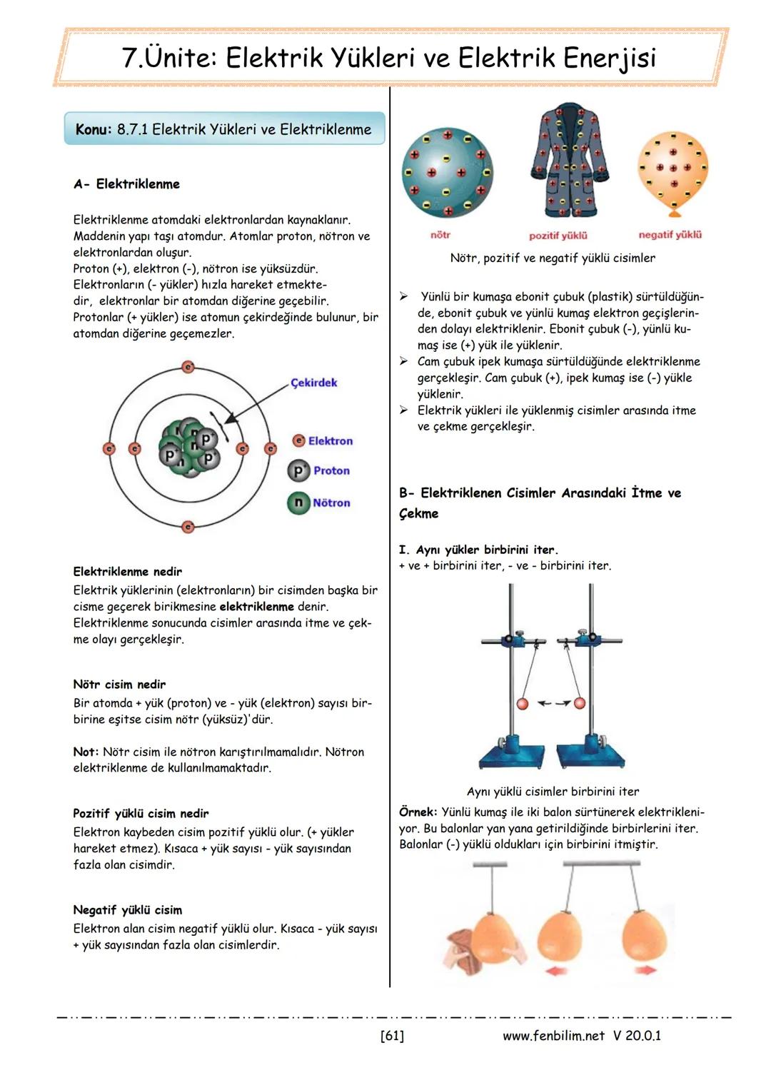 # 8.Sınıf Fen Bilimleri Ders Notları
Barış ZEREN
Fen Bilimleri Öğretmeni
www.fenbilim.net V 20.0.1 1.Ünite: Mevsimler ve İklim
Konu: 8.1.1