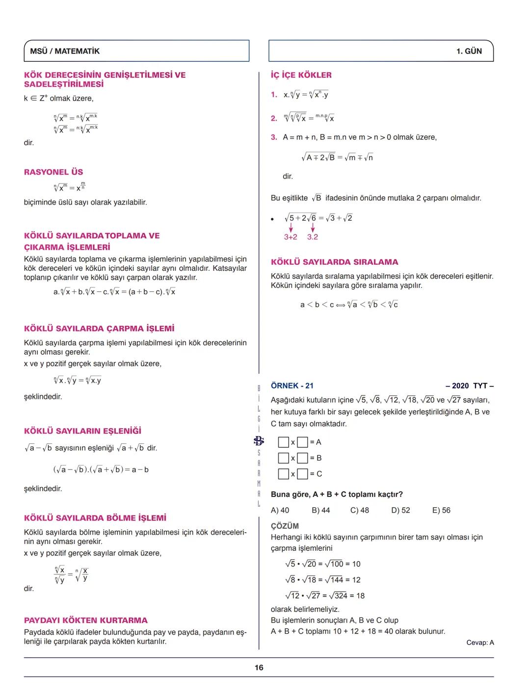 --- OCR Start ---
Bilgi Sarnal
Hayaller Hayatlar Olsun Diye...
MSÜ MATEMATİK KAMPI
*
BİLGİ SARMAL YAYINLARI
MATEMATİK ZÜMRESİ
**
Seyit DÖNME