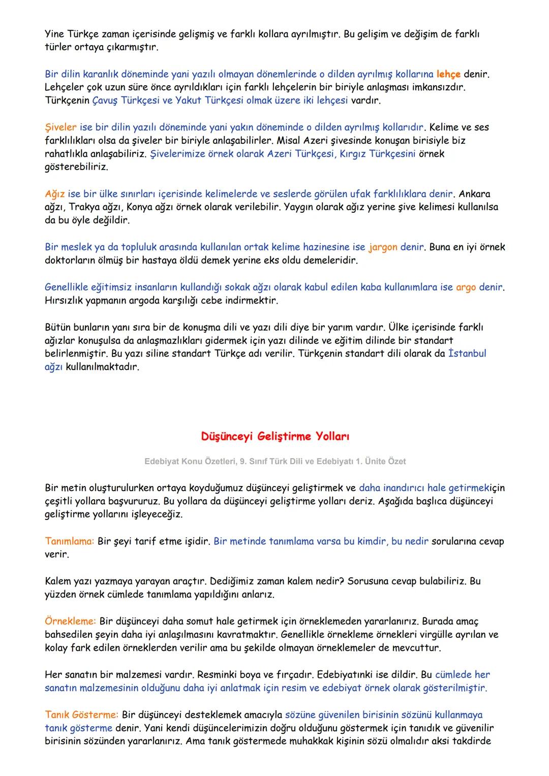 tları PDF
9. Sınıf
Türk Dili ve Edebiyatı
1. Ünite Konu Özeti
Edebiyat Konu Özetleri 9. Sınıf Türk Dili ve Edebiyatı 1. Ünite Özet
Bu bölümd