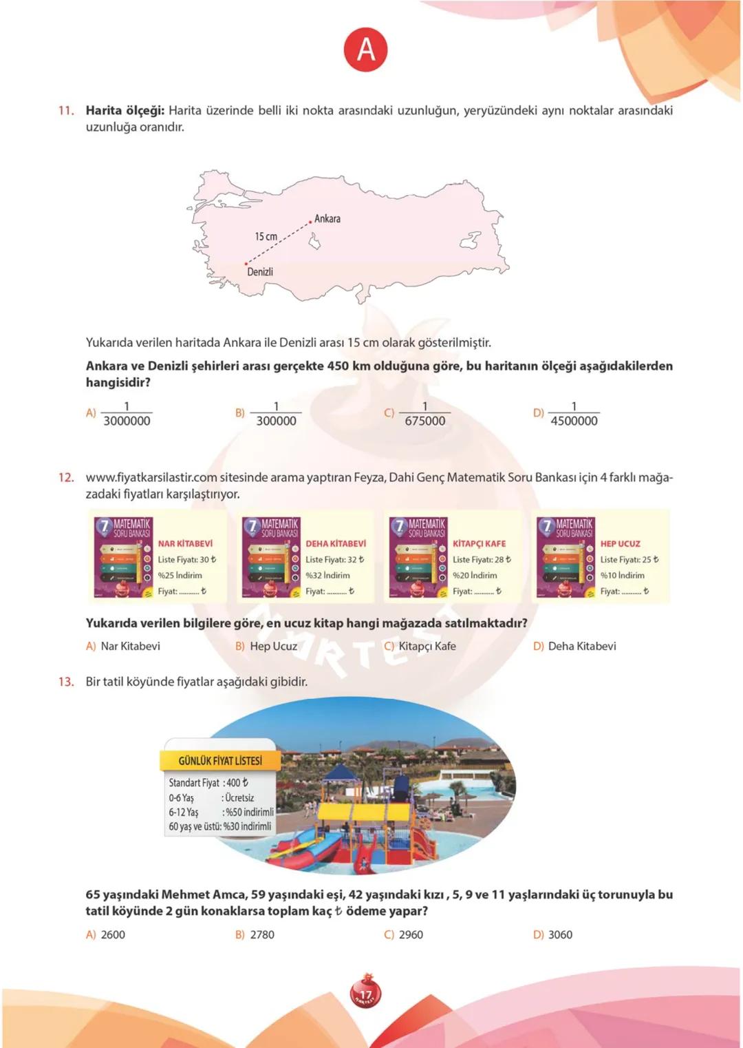 A
KİTAPÇIĞI
2019
KURUMSAL
7. SINIF KURUMSAL DENEME SINAVI
Adı Soyadı:
Okulu:
Sınıfı / Şubesi:
Numarası:
SÖZEL BÖLÜM
Dersler Soru Sayısı Topl