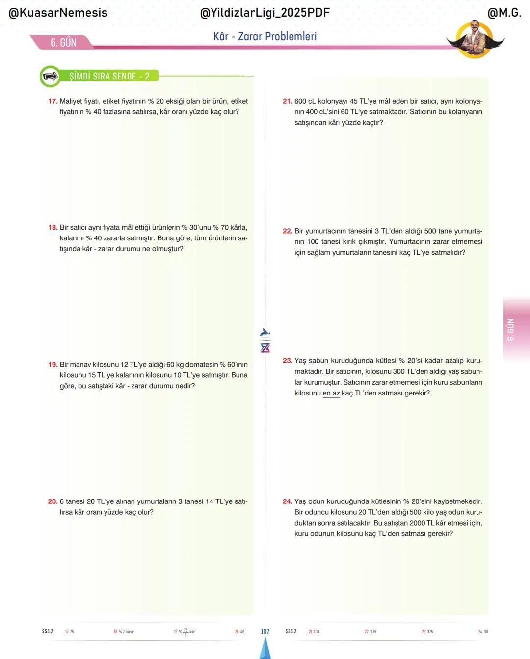 @KuasarNemesis
@YildizlarLin_2025PDF
@M.G.
TYT-KPSS-DGS-ALES
10 GÜNDE
TEMEL ATMA
GARANTI
PROBLEMLER
VİDEO DERS KİTABI
74
SELİM YÜKSEL'le
BIY