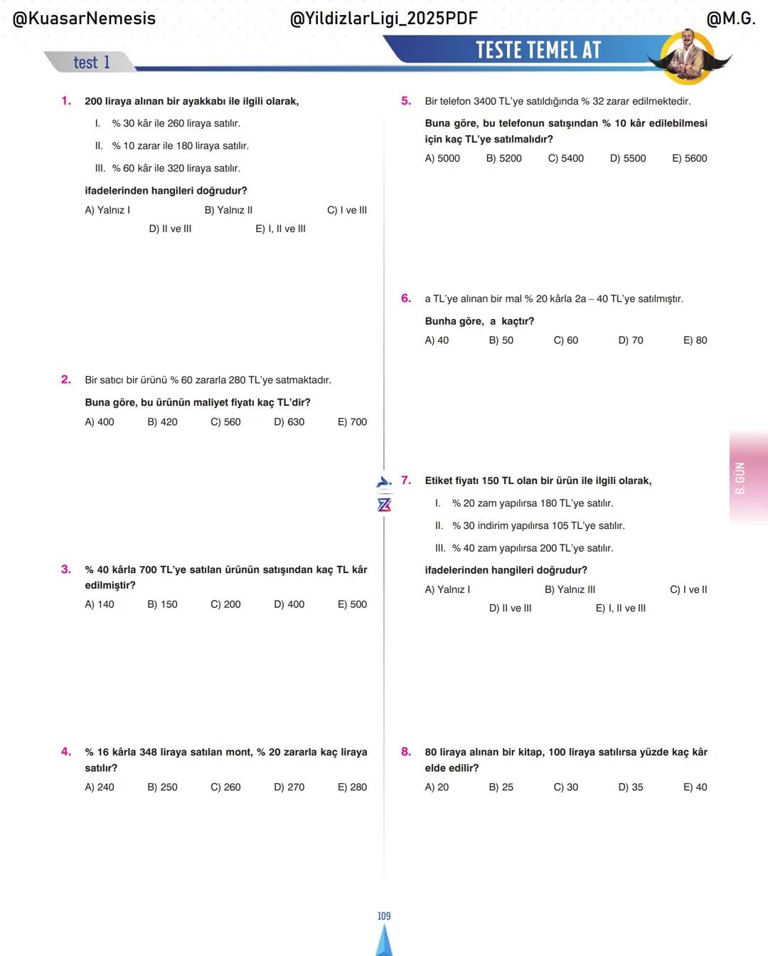 @KuasarNemesis
@YildizlarLin_2025PDF
@M.G.
TYT-KPSS-DGS-ALES
10 GÜNDE
TEMEL ATMA
GARANTI
PROBLEMLER
VİDEO DERS KİTABI
74
SELİM YÜKSEL'le
BIY