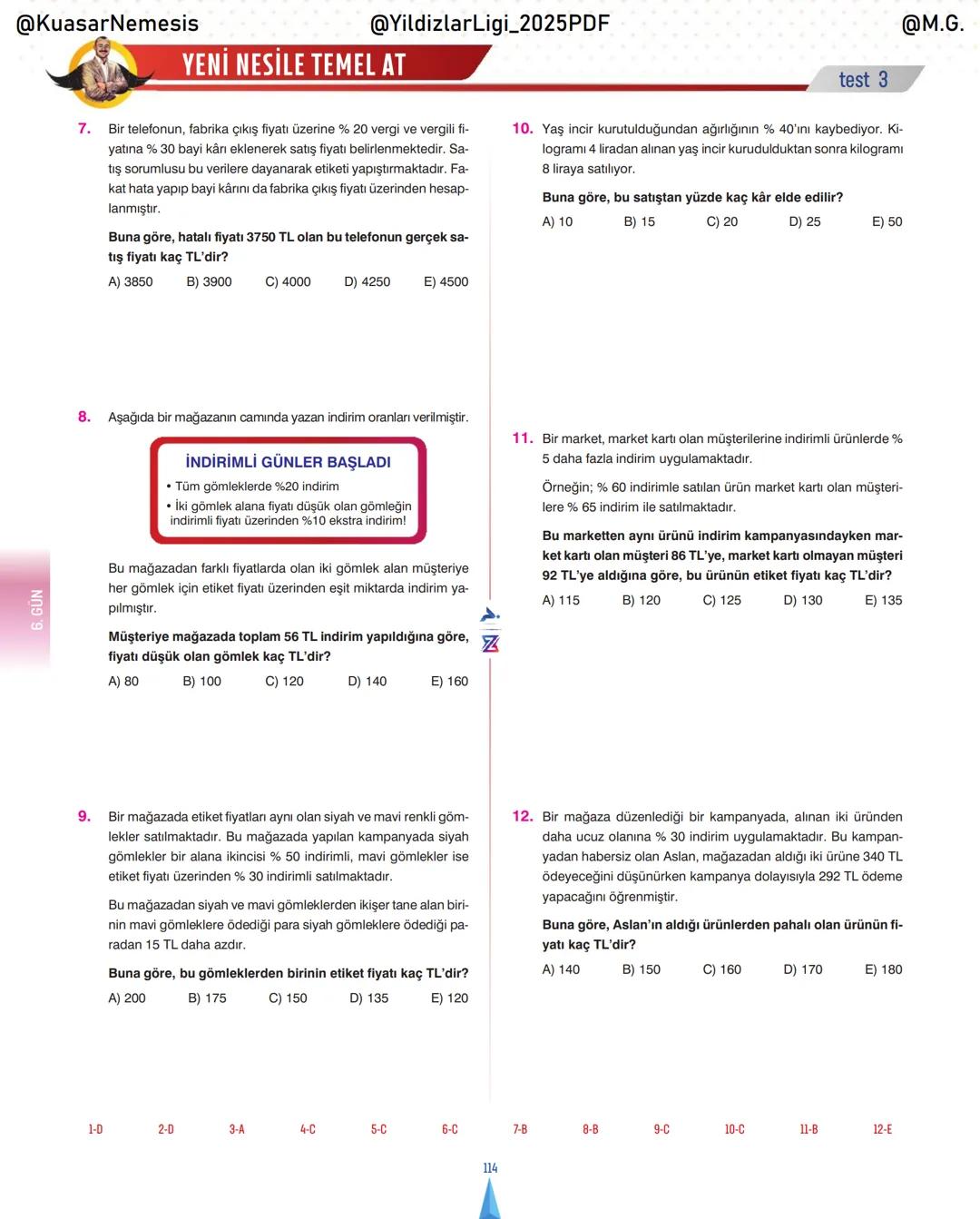 @KuasarNemesis
@YildizlarLin_2025PDF
@M.G.
TYT-KPSS-DGS-ALES
10 GÜNDE
TEMEL ATMA
GARANTI
PROBLEMLER
VİDEO DERS KİTABI
74
SELİM YÜKSEL'le
BIY