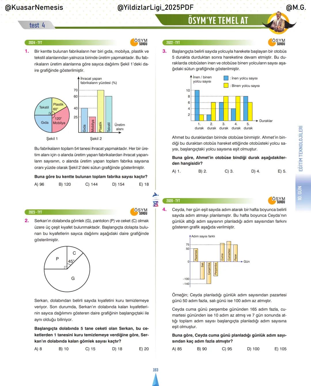 @KuasarNemesis
@YildizlarLin_2025PDF
@M.G.
TYT-KPSS-DGS-ALES
10 GÜNDE
TEMEL ATMA
GARANTI
PROBLEMLER
VİDEO DERS KİTABI
74
SELİM YÜKSEL'le
BIY