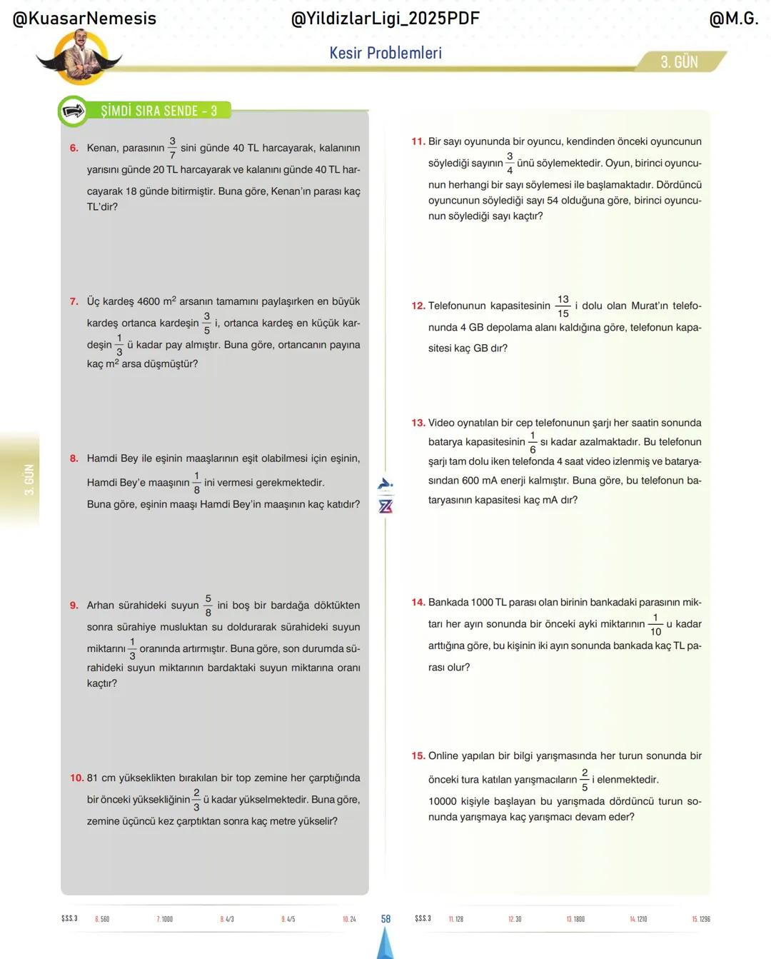 @KuasarNemesis
@YildizlarLin_2025PDF
@M.G.
TYT-KPSS-DGS-ALES
10 GÜNDE
TEMEL ATMA
GARANTI
PROBLEMLER
VİDEO DERS KİTABI
74
SELİM YÜKSEL'le
BIY