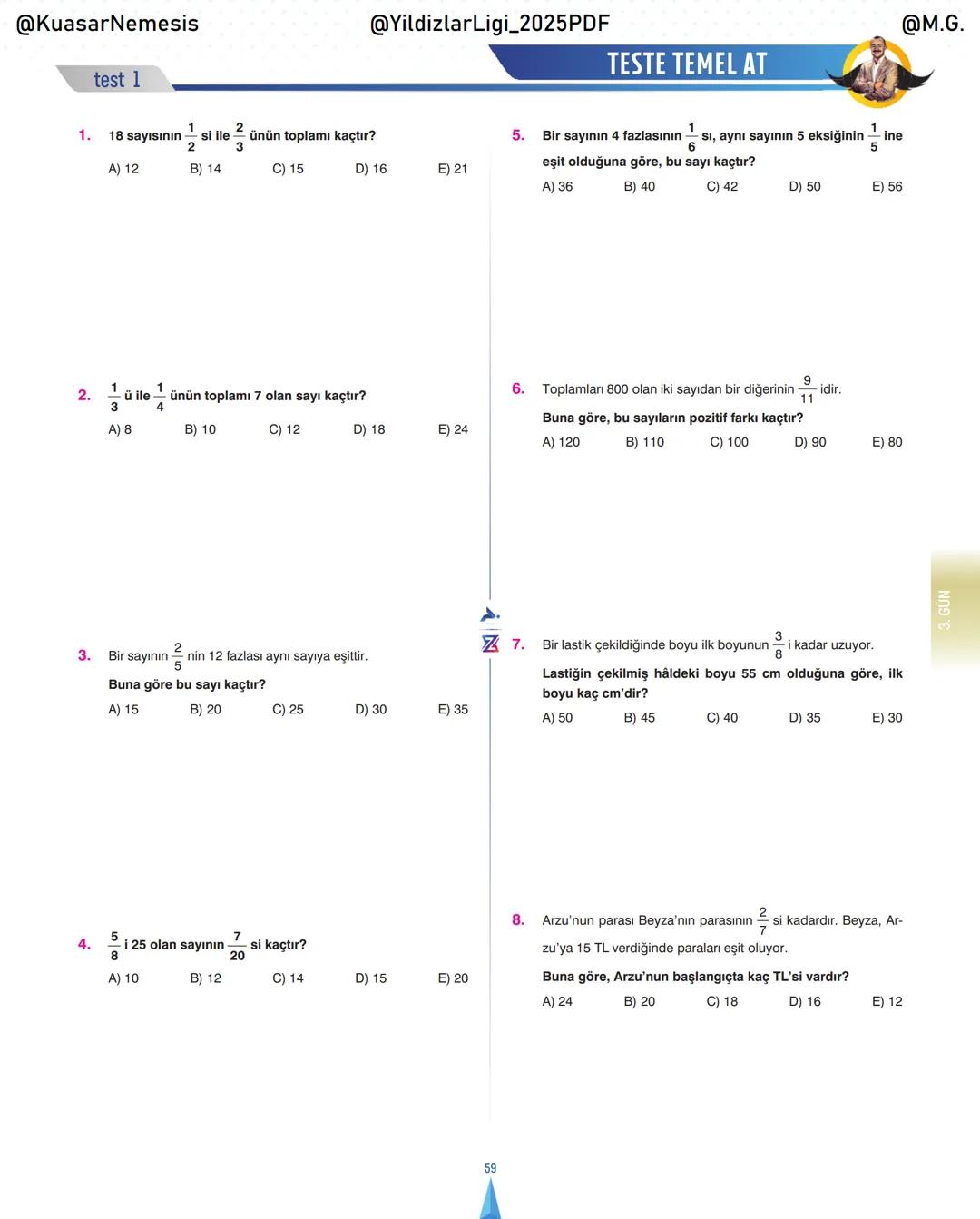 @KuasarNemesis
@YildizlarLin_2025PDF
@M.G.
TYT-KPSS-DGS-ALES
10 GÜNDE
TEMEL ATMA
GARANTI
PROBLEMLER
VİDEO DERS KİTABI
74
SELİM YÜKSEL'le
BIY